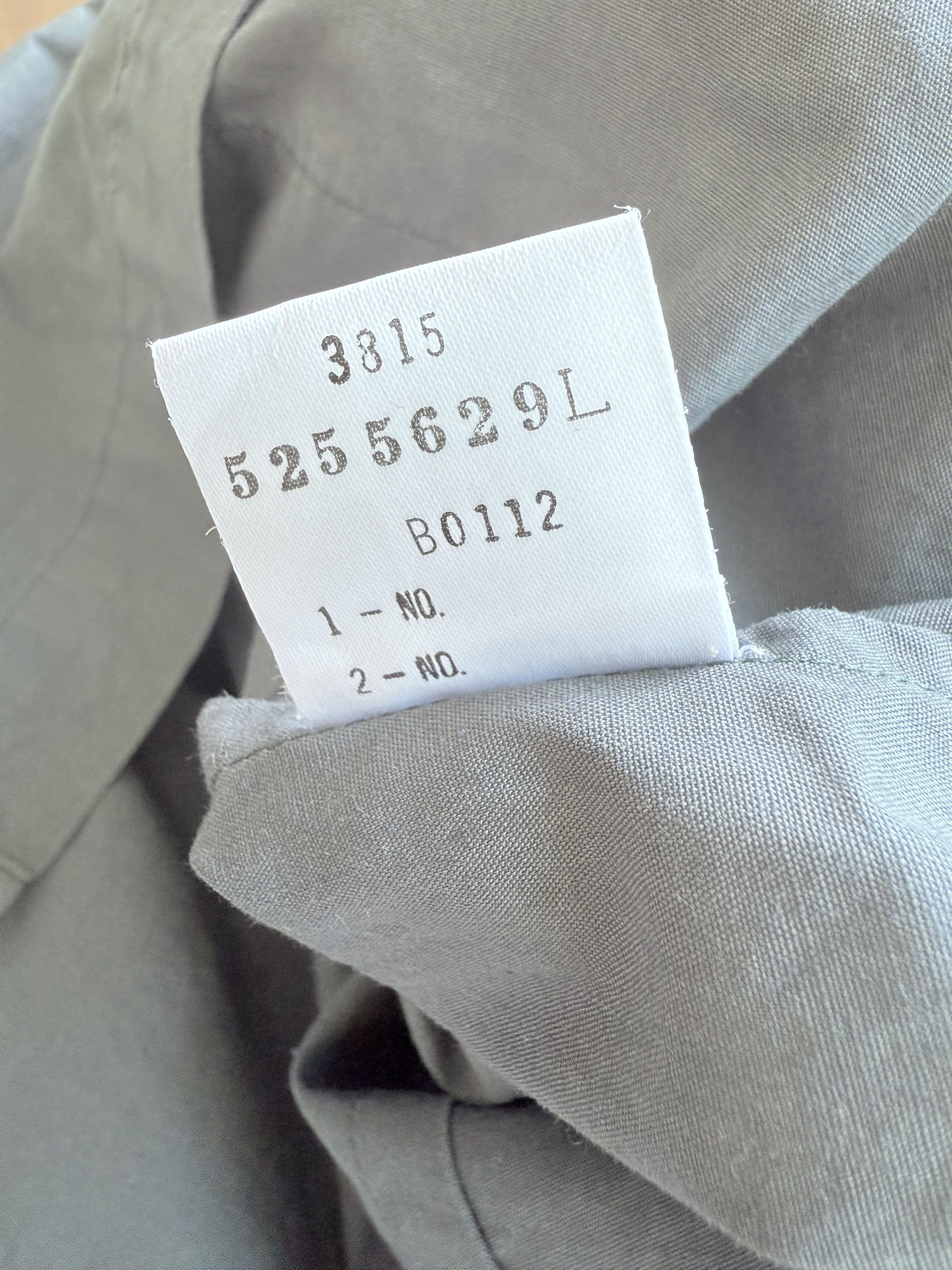 90s Dries Van Noten Mens Grey Cotton Shirt Collector Item