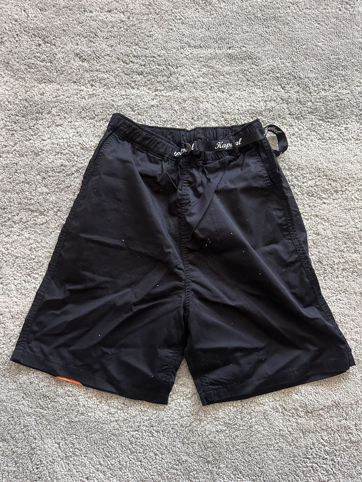 Kapital Kapital Orange Smiley Face Black Shorts Size US 32 / EU 48 - 2 Thumbnail