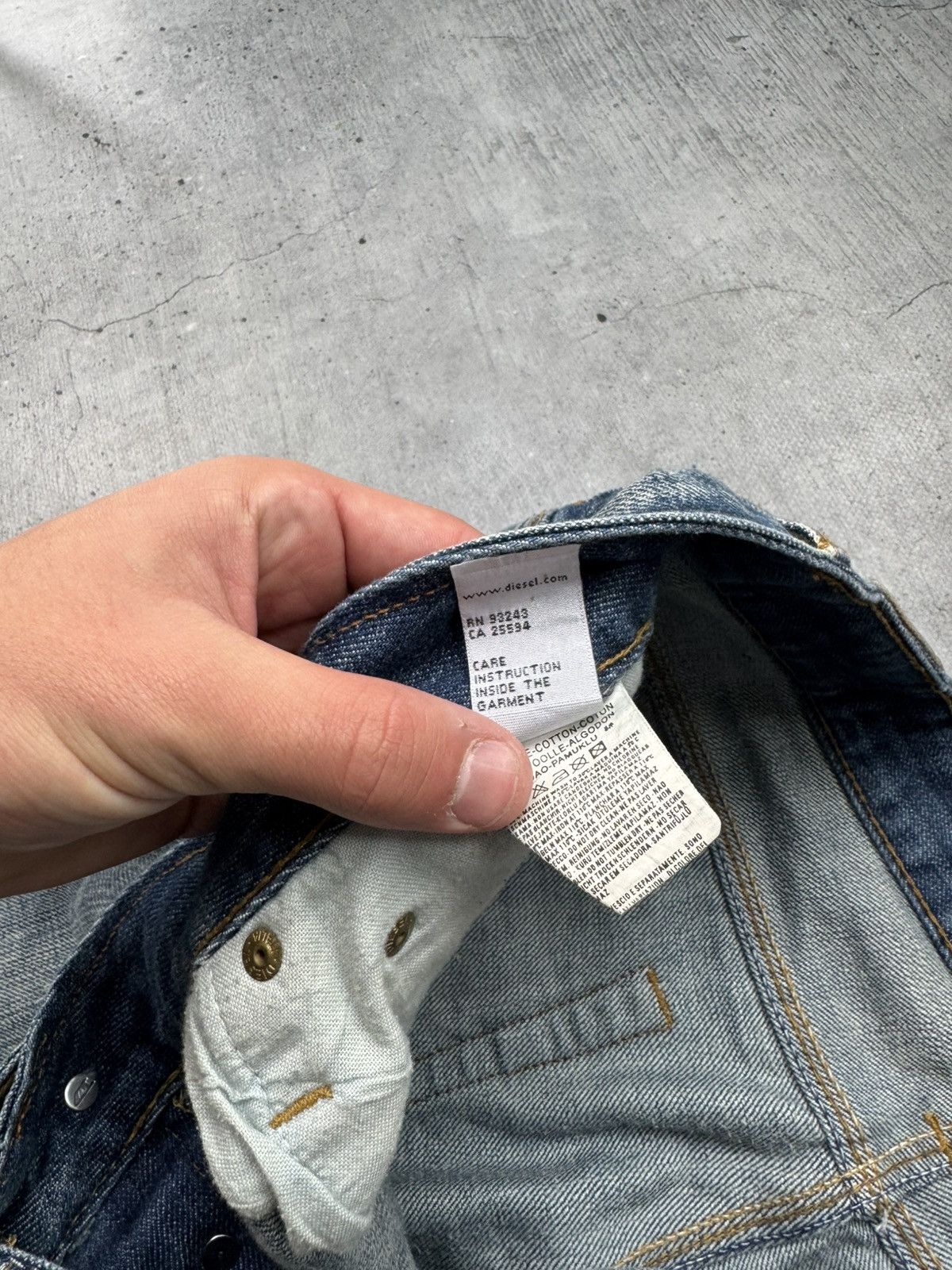 Japanese Brand Vintage Diesel Jeans Washed Wide Japanese Y2K Avant Garde Size US 38 / EU 54 - 12 Thumbnail