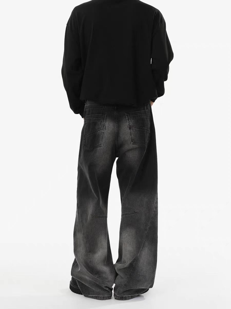 Japanese Brand × Jean Washed retro casual relaxed straight-leg jeans Size US 32 / EU 48 - 2 Thumbnail