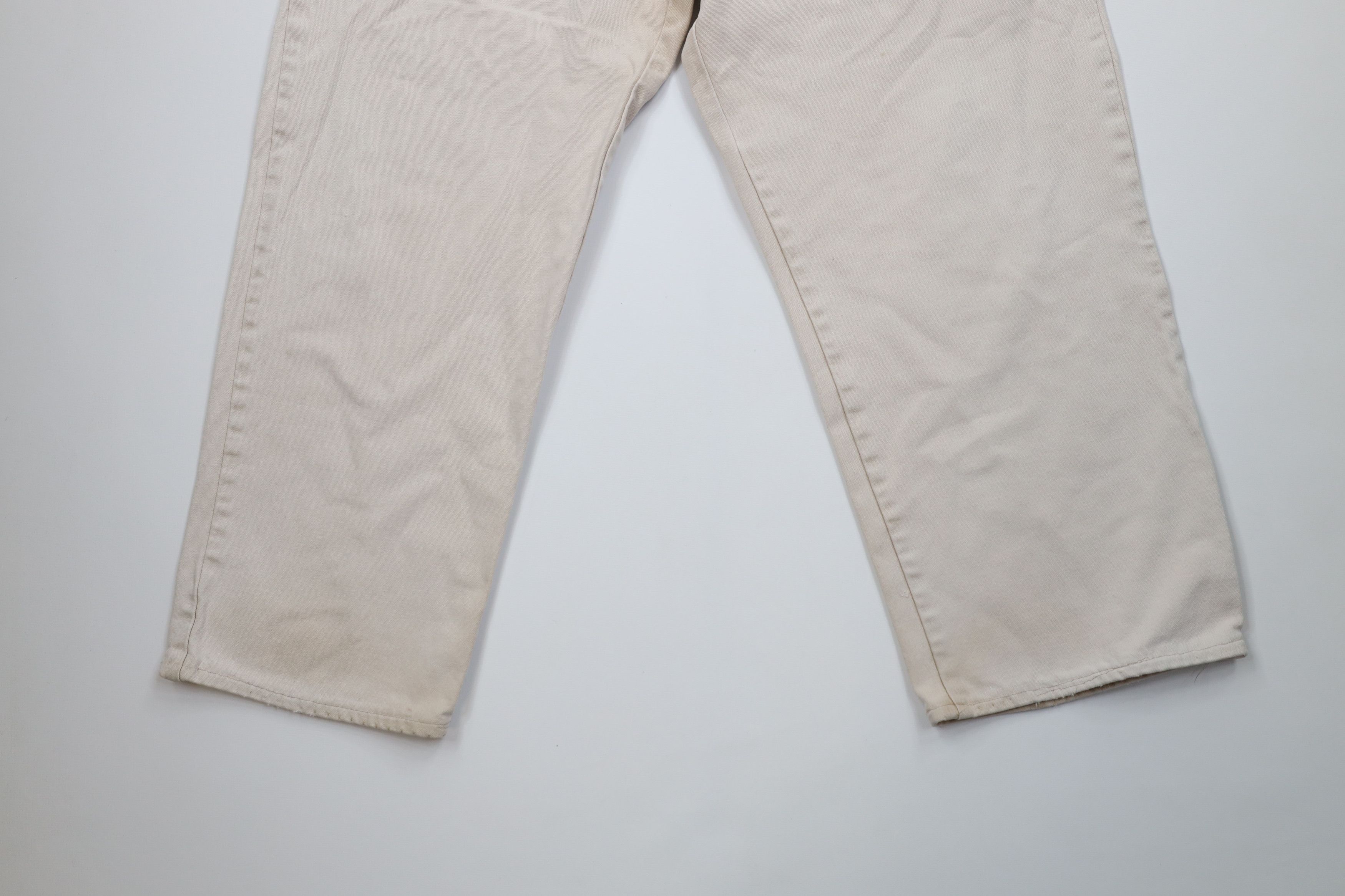 Vintage Vintage 90s Button Fly Canvas Tie Back Pants Brown USA Size US 42 / EU 58 - 4 Thumbnail