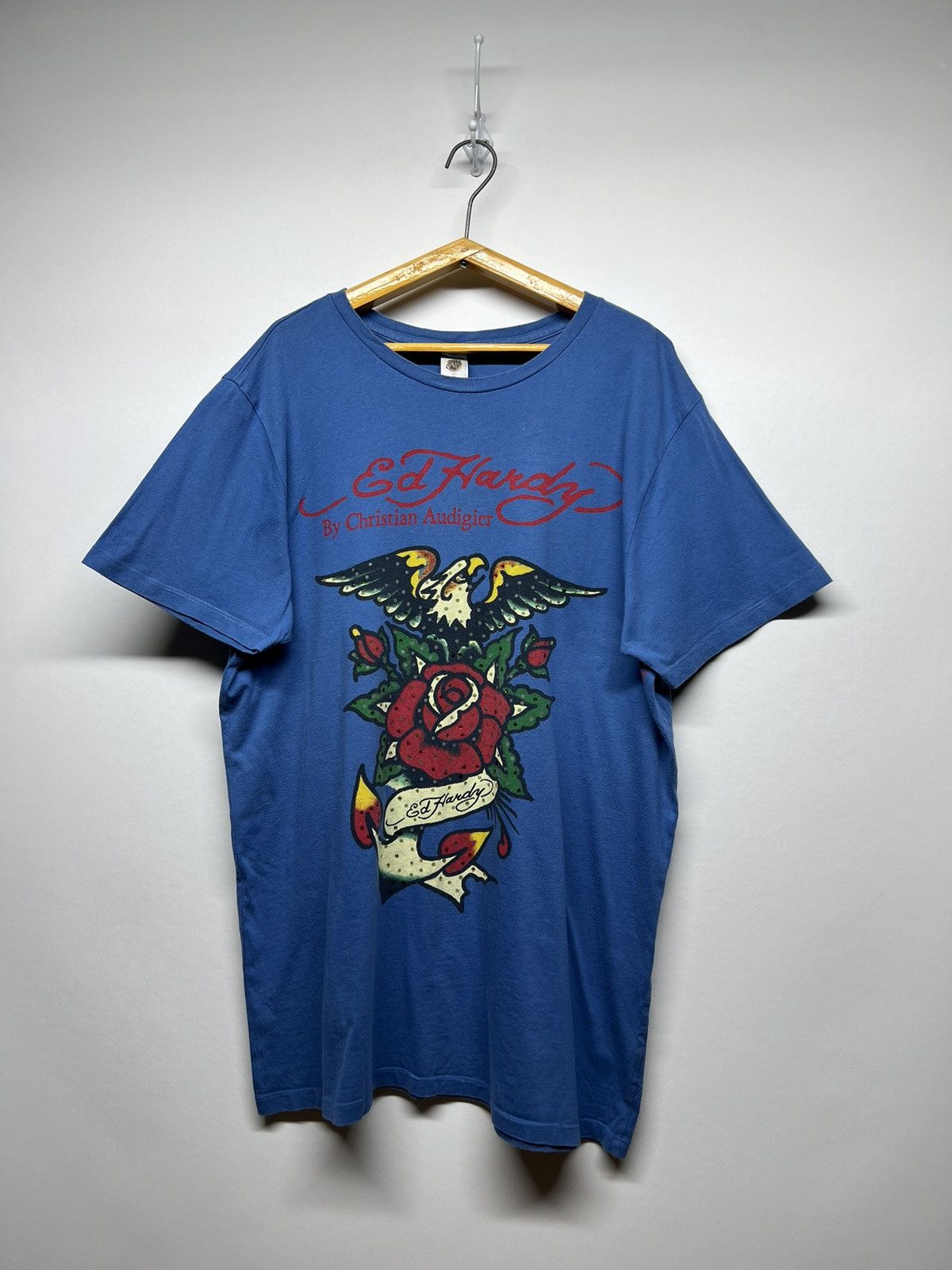 Ed Hardy Vintage Y2k Ed Hardy Eagle Roses 🦅🌹 Big Logo T-Shirt 00’s Size L / US 10 / IT 46 - 3 Thumbnail