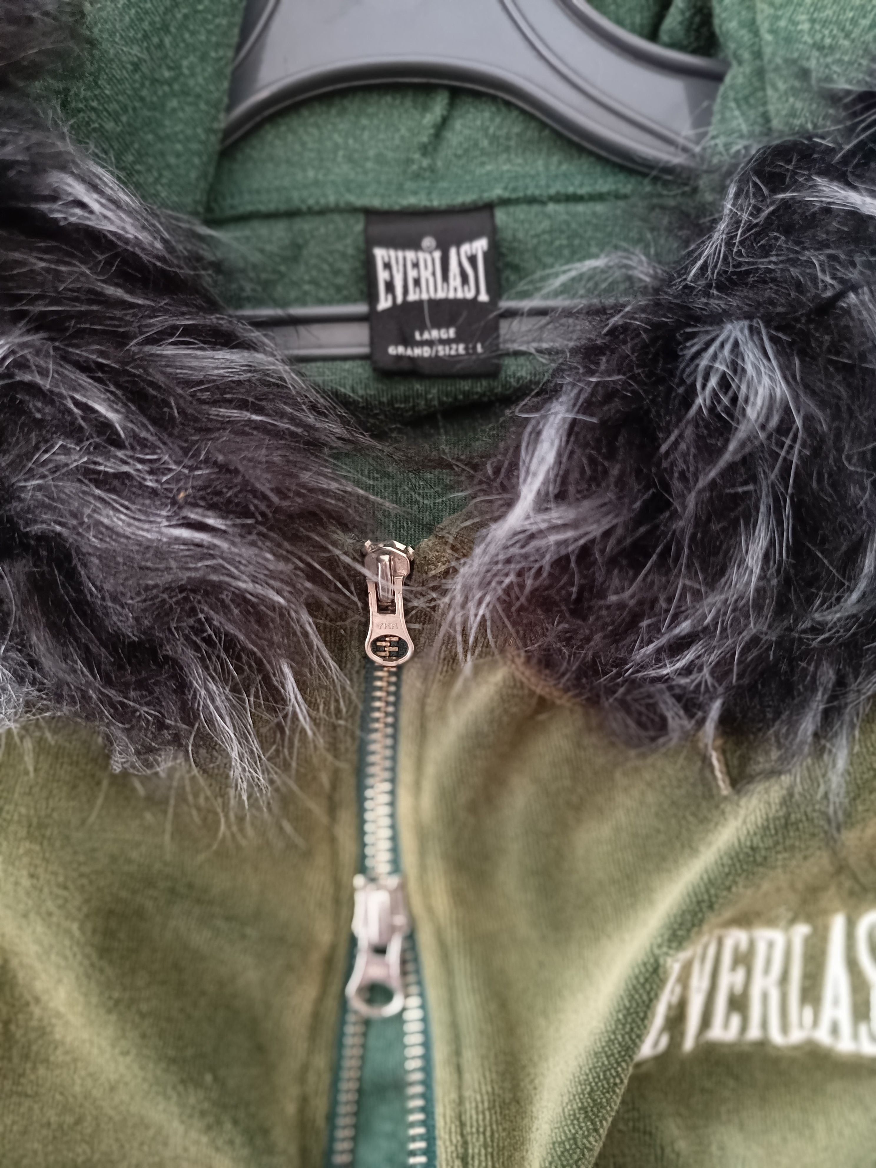 Hysteric Glamour 2000's Everlast Fur Faux Velour Hoodie Rust Green Size US L / EU 52-54 / 3 - 6 Thumbnail