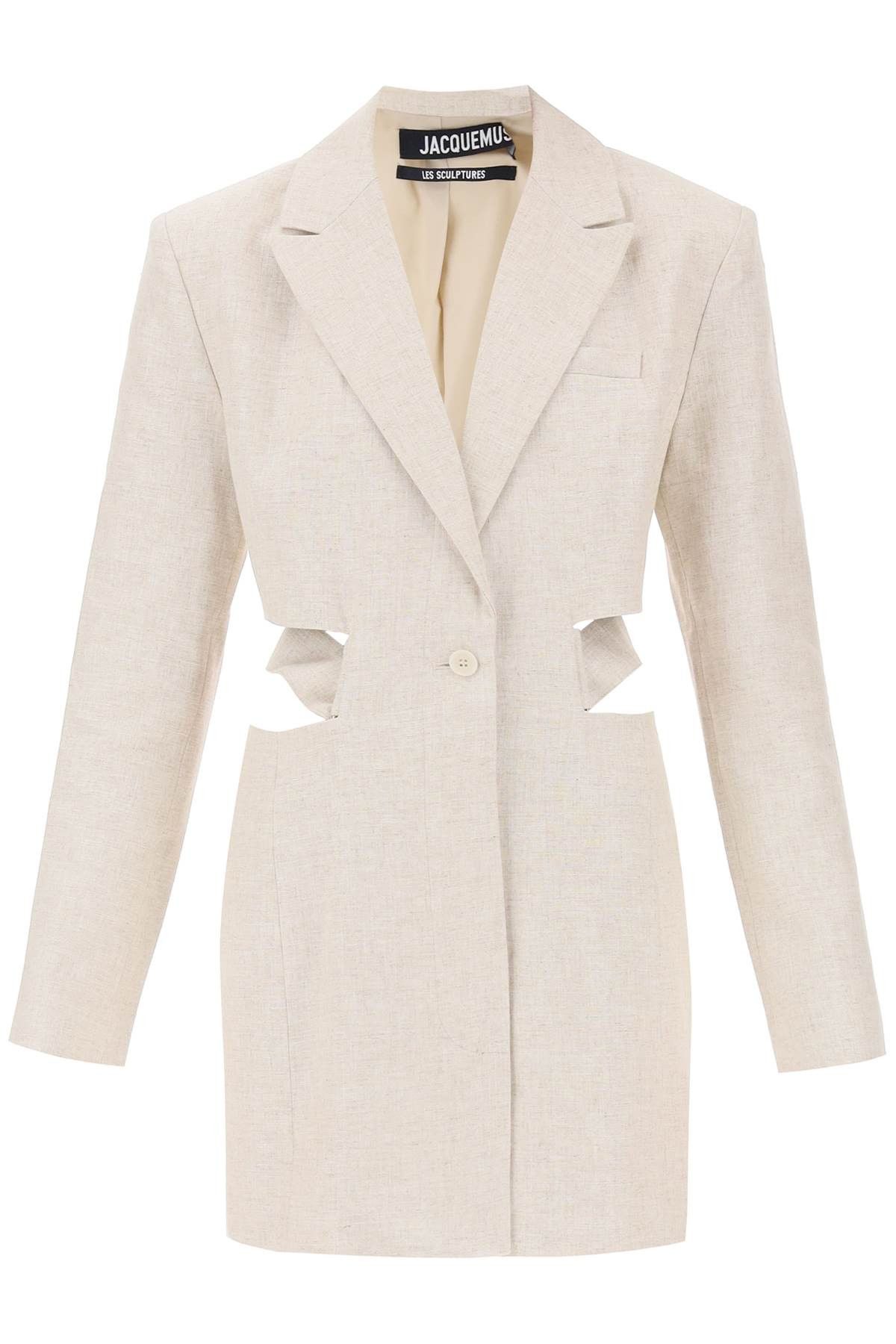 image of Jacquemus 'la Robe Bari' Mini Dress in Light Beige, Women's (Size Medium)