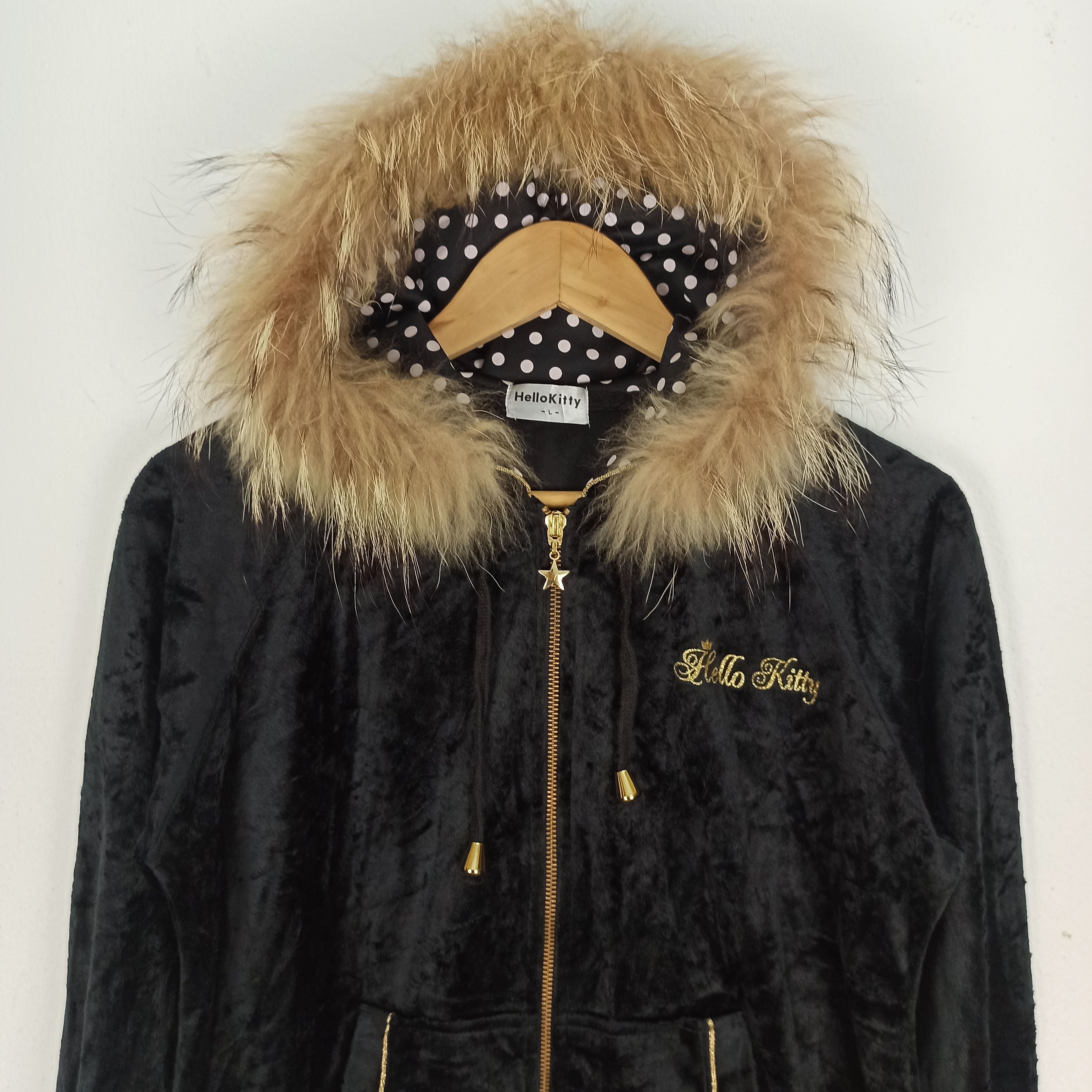 14th Addiction Rare Hello Kitty Velvet Hoodie Fur Style LGB/If Six Was nine Size S / US 4 / IT 40 - 3 Thumbnail