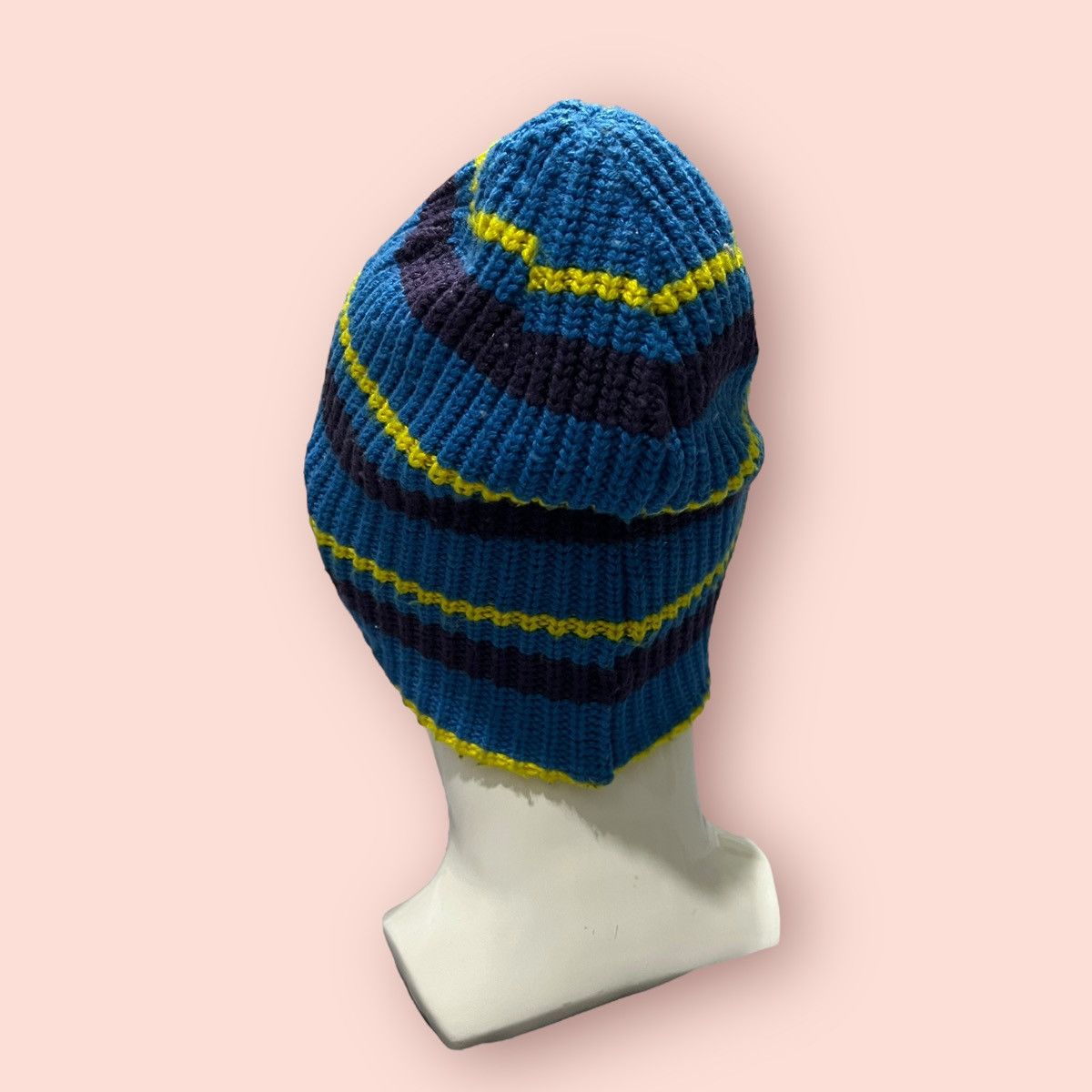 Quiksilver × Vintage VINTAGE QUIKSILVER DOUBLE LAYER STRIPED KNITTED BEANIE Size ONE SIZE - 9 Thumbnail