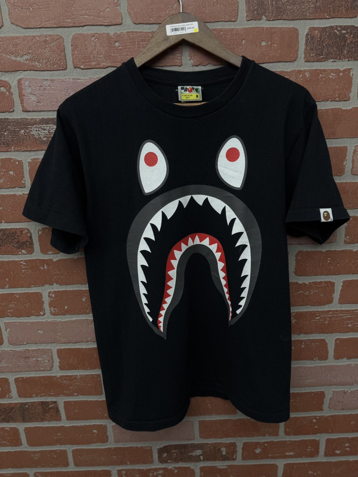 Bape Bape Shark PONR RARE Logo Tee Size M 🧼 Size US M / EU 48-50 / 2 - 1 Thumbnail