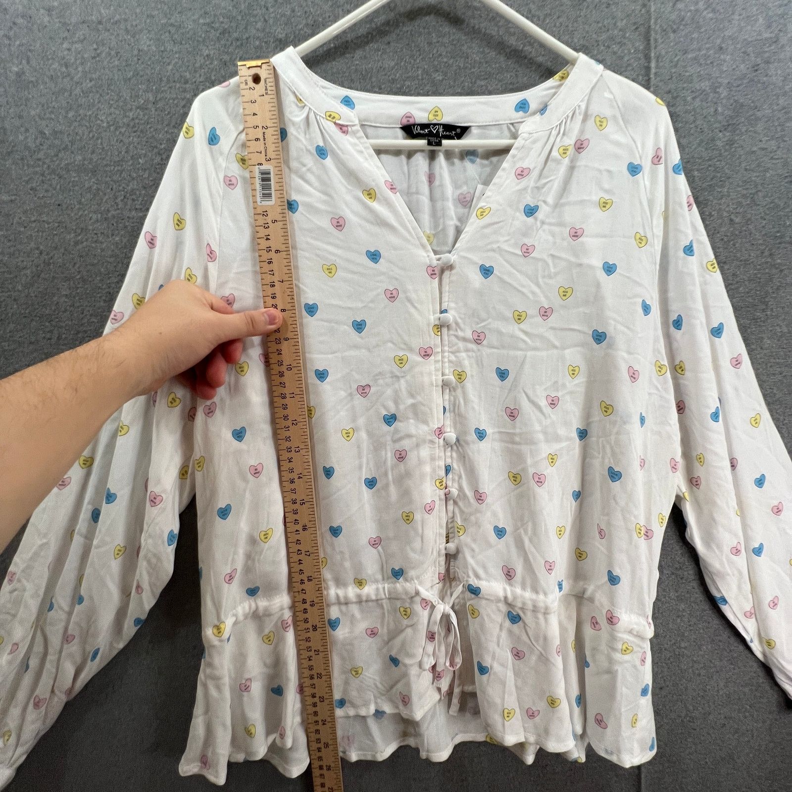 Other Velvet Heart Shirt Women Size L White Size L / US 10 / IT 46 - 6 Thumbnail