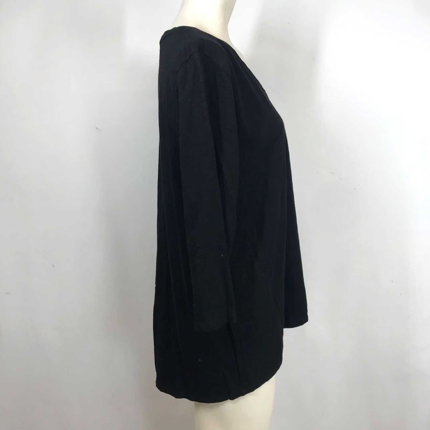 Vintage CHICO'S Black V Neck Cotton Blend Top Shirt Womens 2 Size XS / US 0-2 / IT 36-38 - 4 Thumbnail
