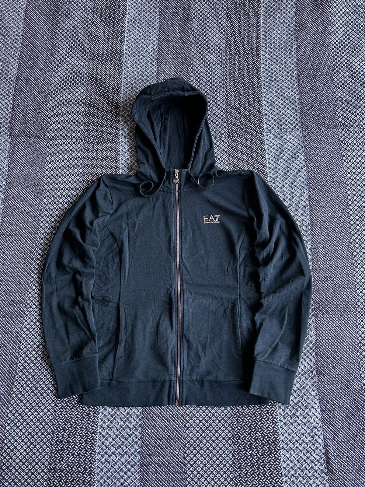 Armani × Emporio Armani Emporio Armani Zip Up Hoodies Black Solid Size Large Size L / US 10 / IT 46 - 1 Thumbnail