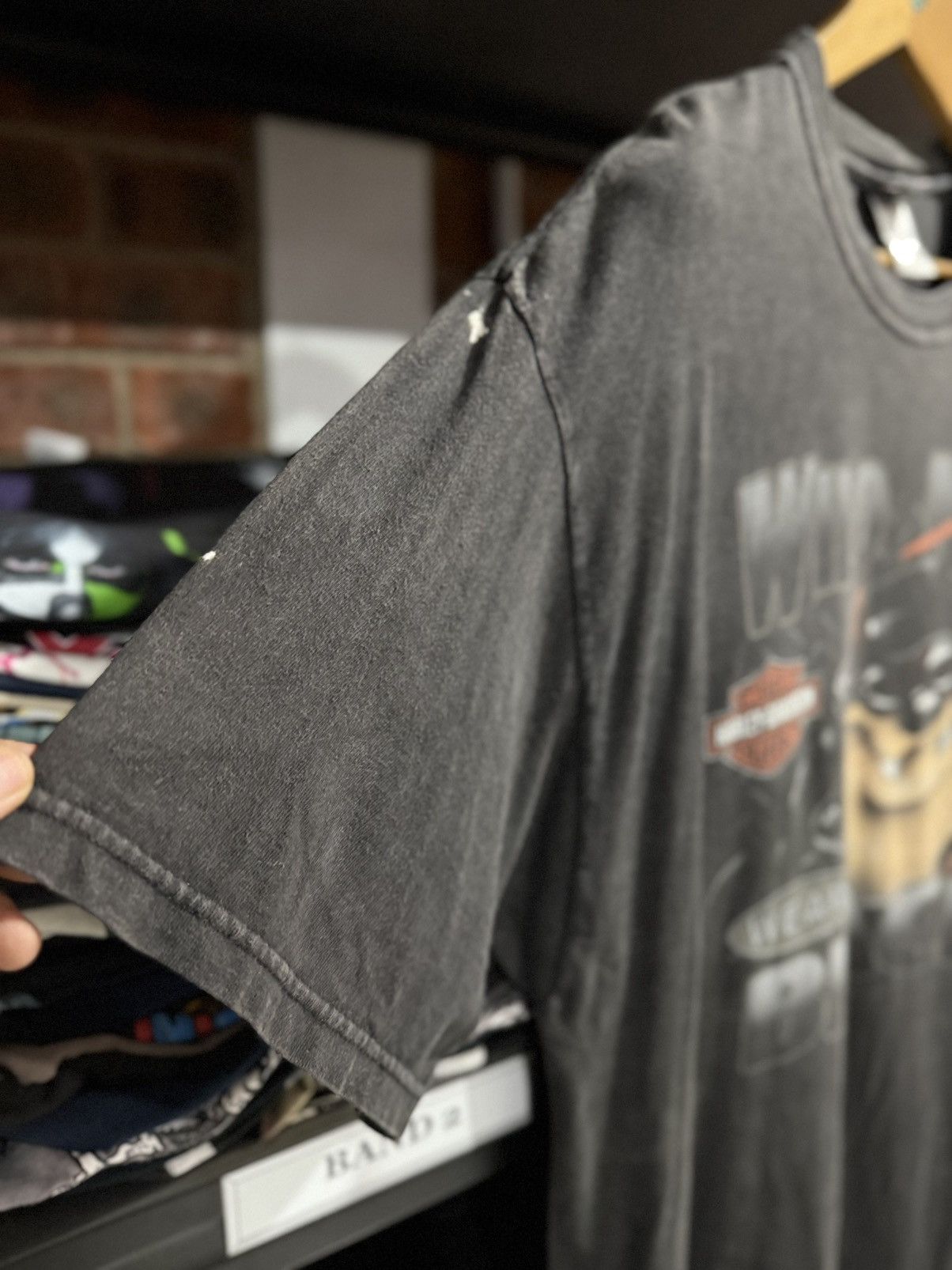 Harley Davidson Vintage Harley Davison Wild Animals Black Taz Faded Tee Size US XL / EU 56 / 4 - 8 Thumbnail