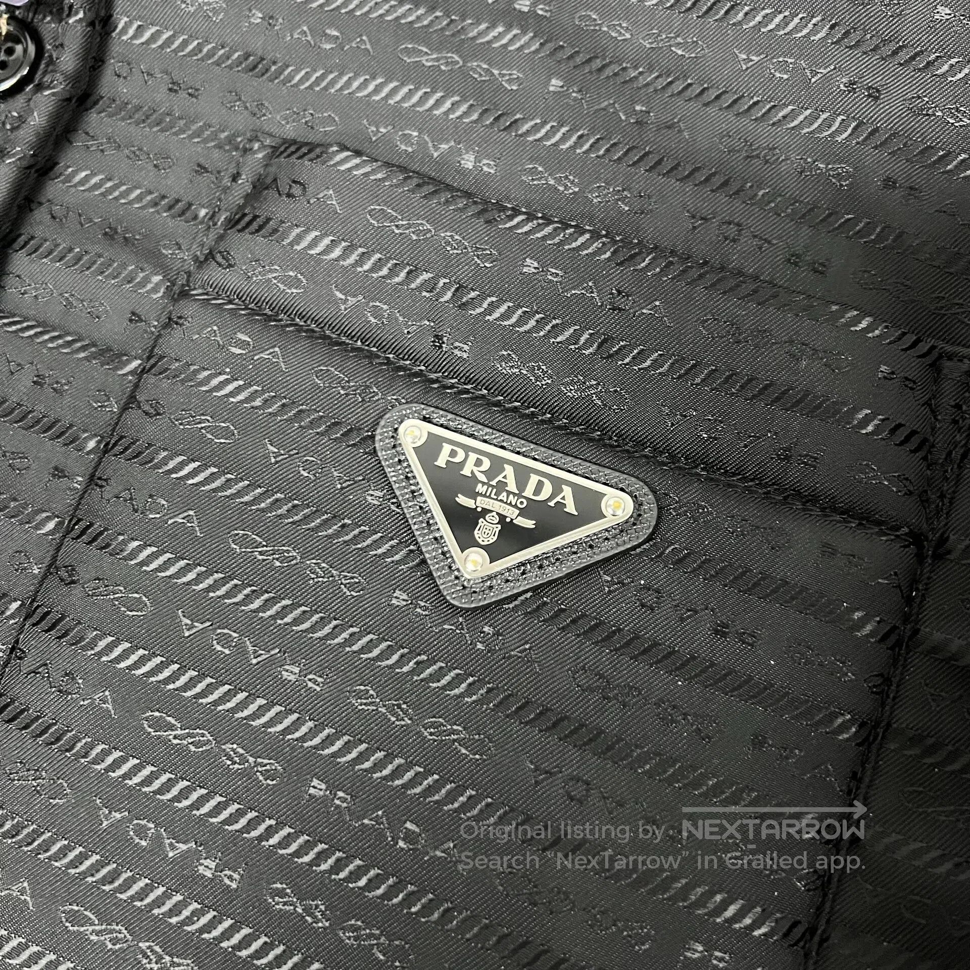 Prada Prada size 38 Dark pattern full-print recycled nylon cotton Size US M / EU 48-50 / 2 - 5 Thumbnail