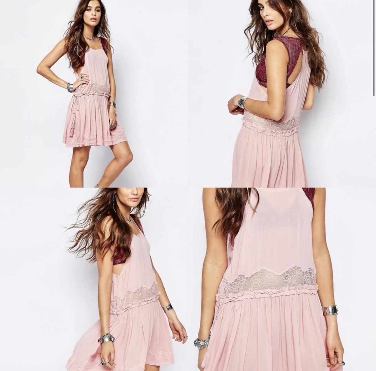 Free People Intimately Free People Two For Tea Blush Pink Slip Dress Size S / US 4 / IT 40 - 8 Thumbnail