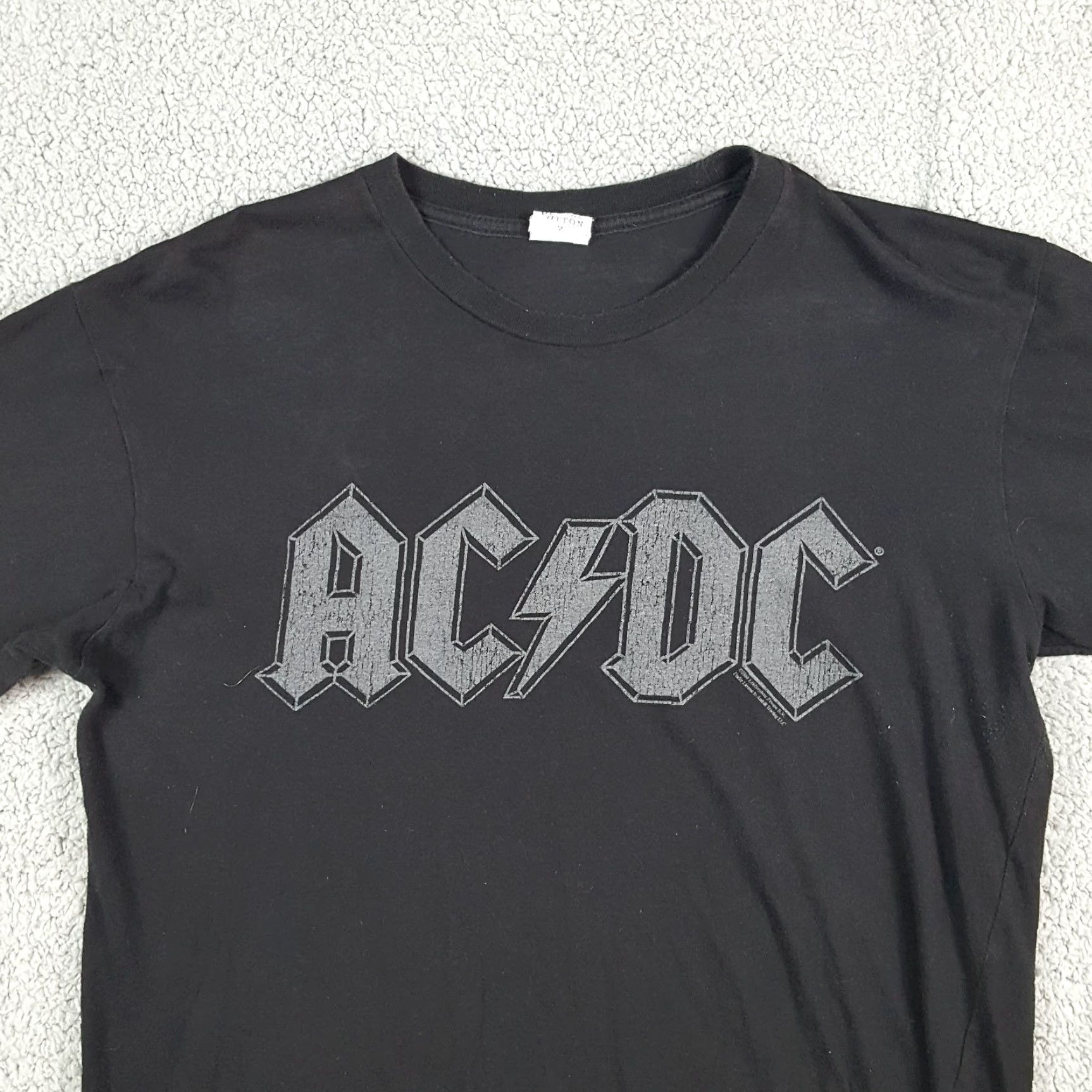 Etro VINTAGE ACDC Rock T-Shirt Medium Black Men's 90s Y2K Tour Band Cotton Embroidered Logo Mens Size US M / EU 48-50 / 2 - 2 Thumbnail