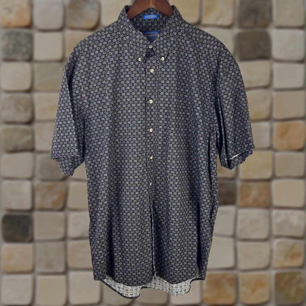 Pendleton Pendleton Geometric All Over Print Button Up Shirt Short Sleeve Men's Large Multicolor Size US L / EU 52-54 / 3 - 1 Thumbnail