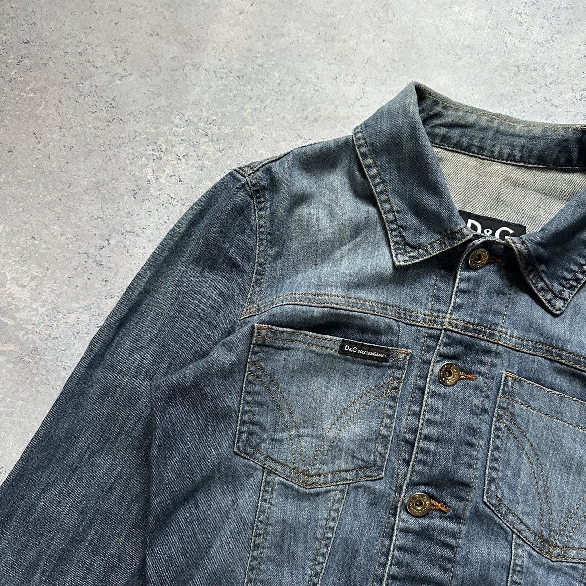 Dolce & Gabbana Vintage Y2K Dolce Gabbana Cropped Denim Jacket Womens XS Size XS / US 0-2 / IT 36-38 - 2 Thumbnail