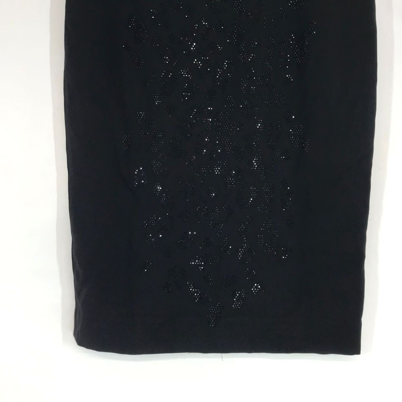 Vintage A.L.C. Skirt Women 0 Black Sequin Visco se Lined Midi Pencil Sequin Accent Size 25" / US 0 / IT 36 - 3 Thumbnail