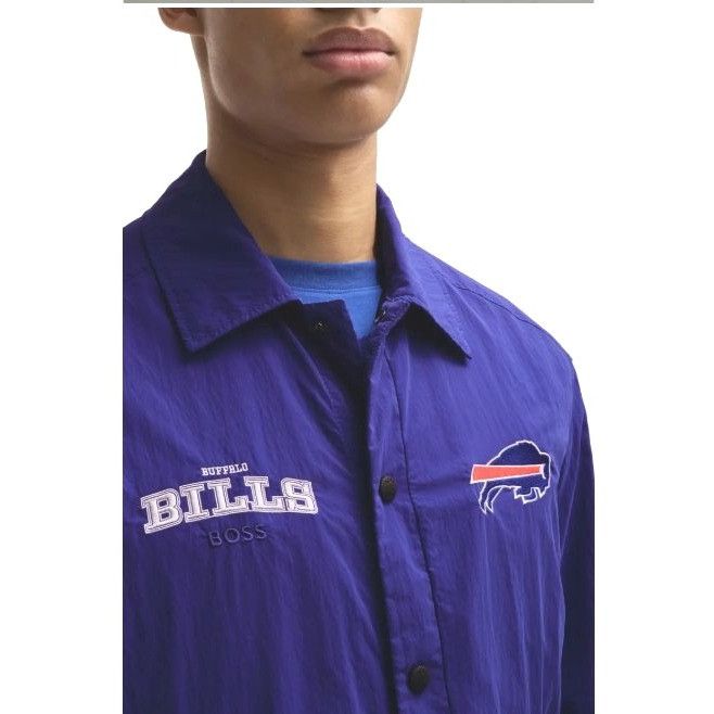 Hugo Boss BOSS NFL Buffalo Bills Team Logo Mens Blue Pockets Windbreak Size US XXL / EU 58 / 5 - 4 Thumbnail