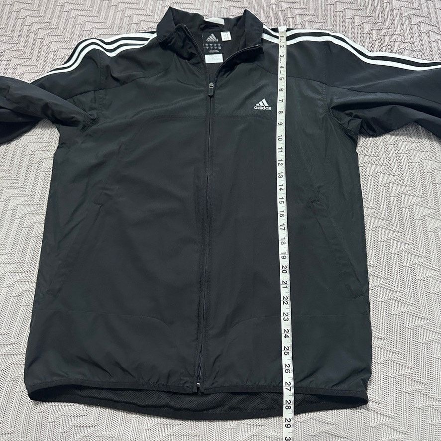 Adidas Adidas black classic three stripe windbreaker jacket size M Size US M / EU 48-50 / 2 - 6 Thumbnail