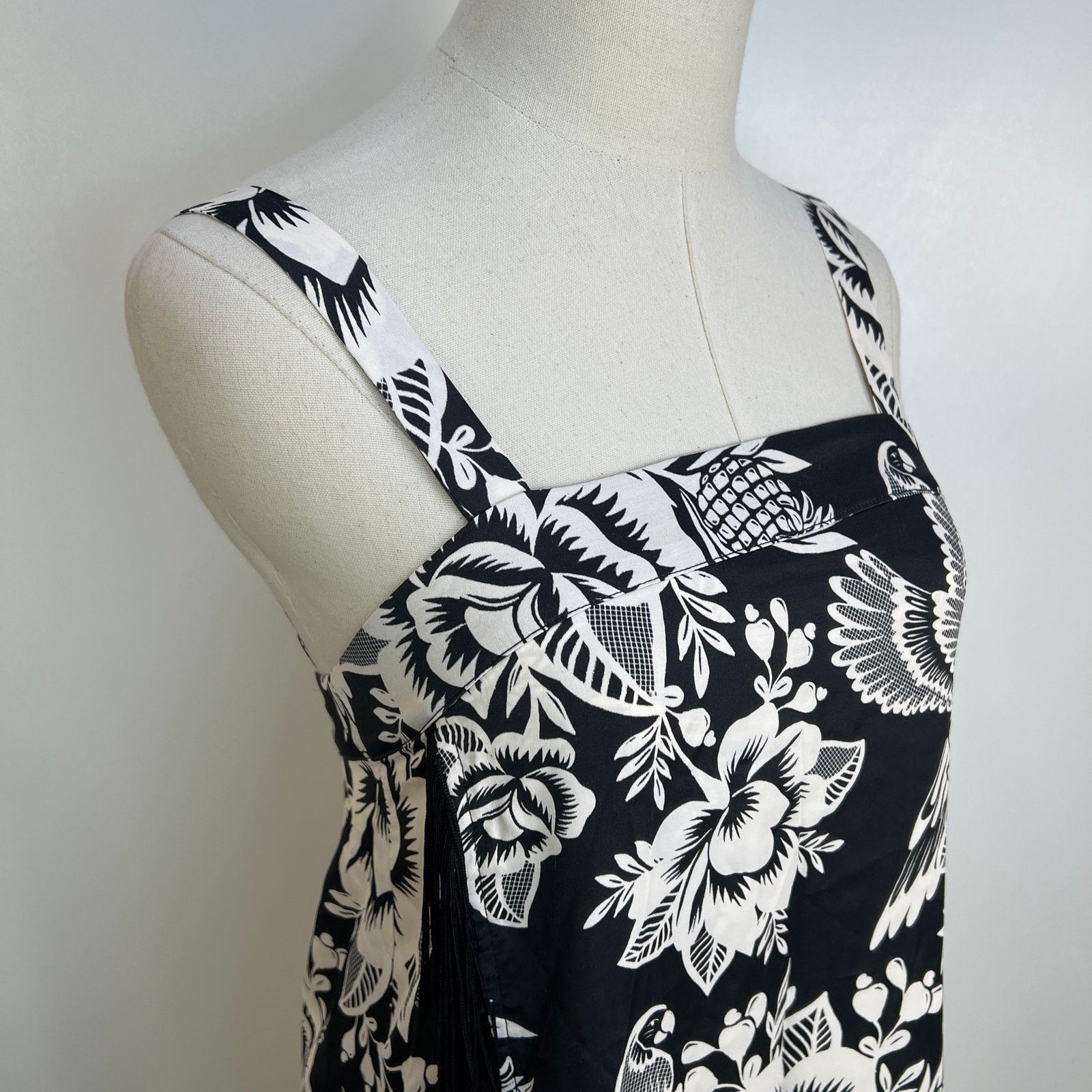 Anthropologie Anthropologie Farm Rio Fringe Midi Dress Size XS / US 0-2 / IT 36-38 - 2 Thumbnail