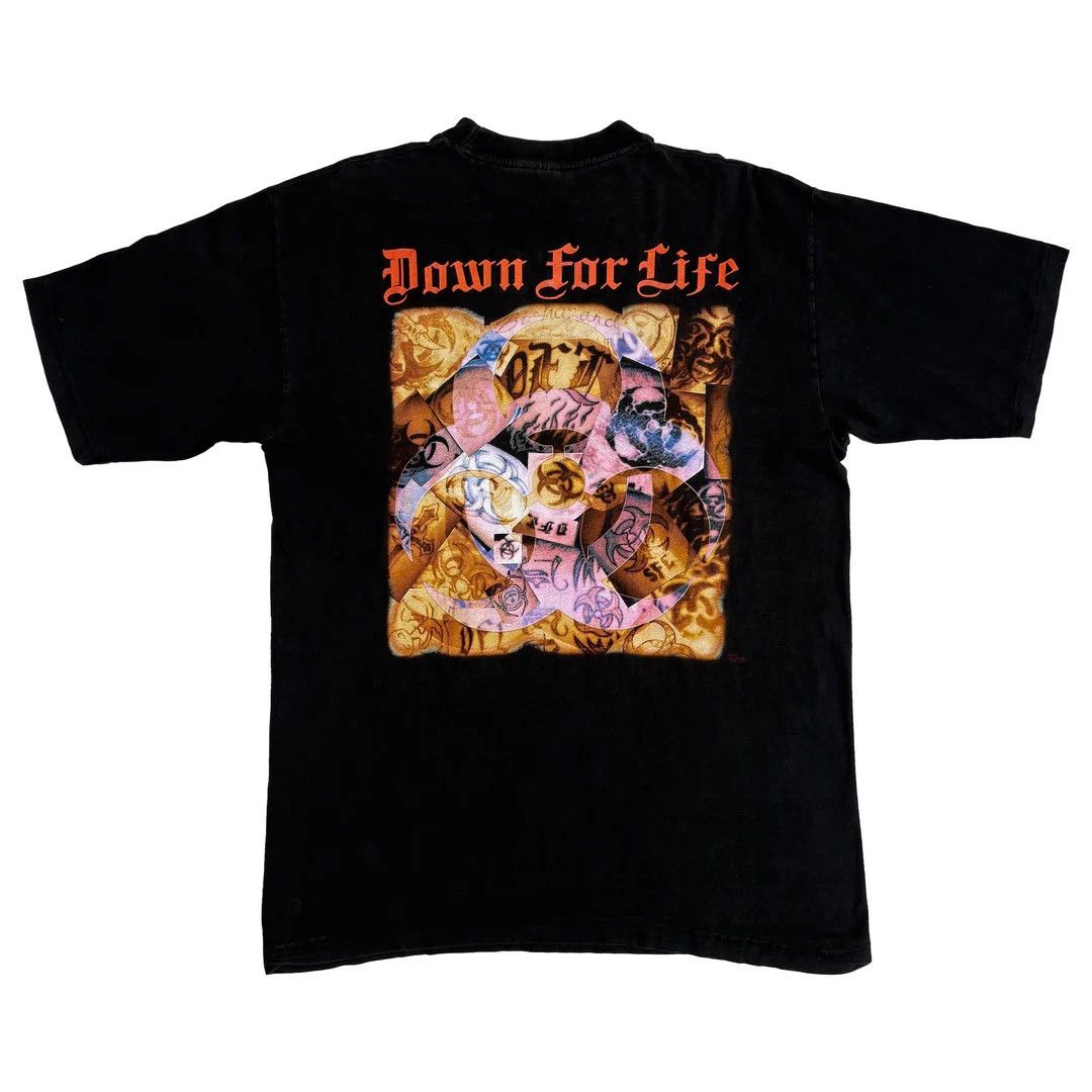 Band Tees Biohazard 1994 90s Vintage Down For Life Band Tour T-Shirt Size US XL / EU 56 / 4 - 2 Thumbnail