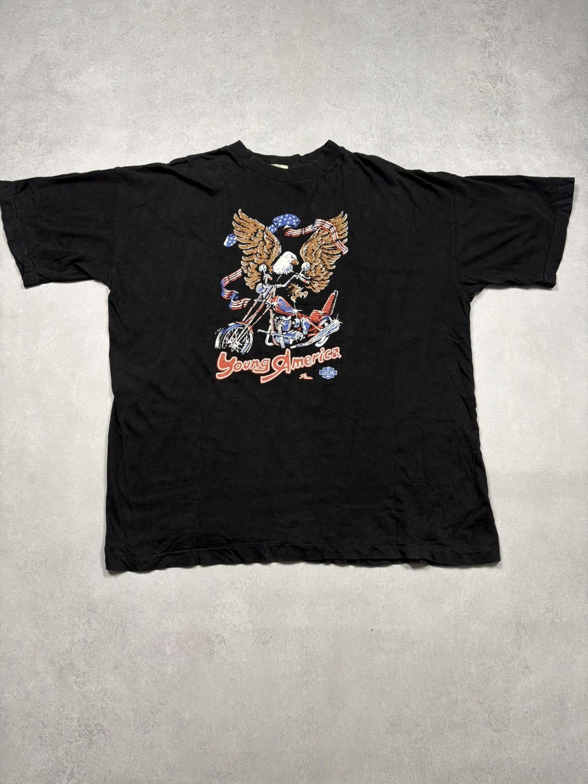 Harley Davidson 1989 Young America Eagle Motorcycle Tee XL Harley 80s VTG Size US XL / EU 56 / 4 - 1 Thumbnail