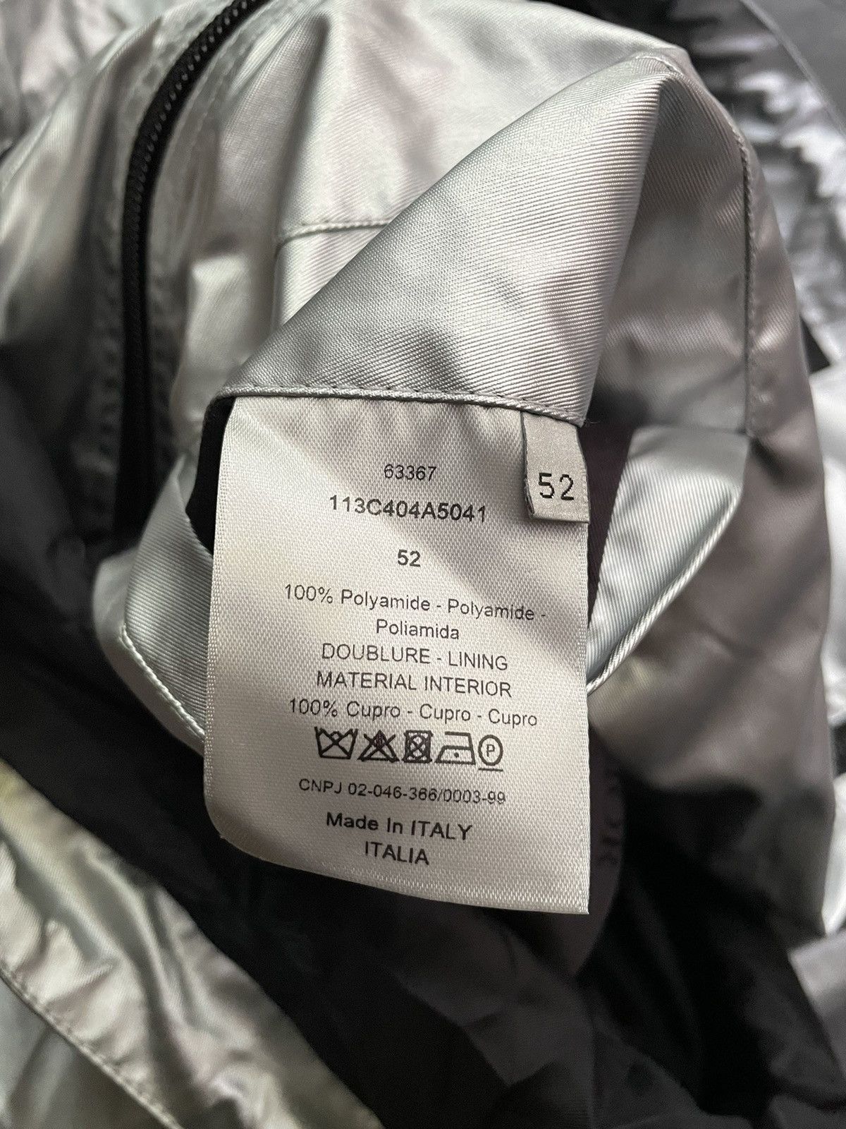 Dior Dior Silver Metallic Logo Hooded Jacket Size US L / EU 52-54 / 3 - 11 Thumbnail