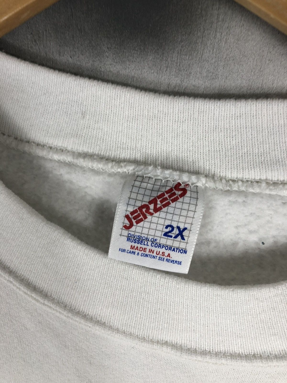 Jerzees × Vintage Vintage Jerzees White Plain Sweatshirt Size US XXL / EU 58 / 5 - 4 Thumbnail