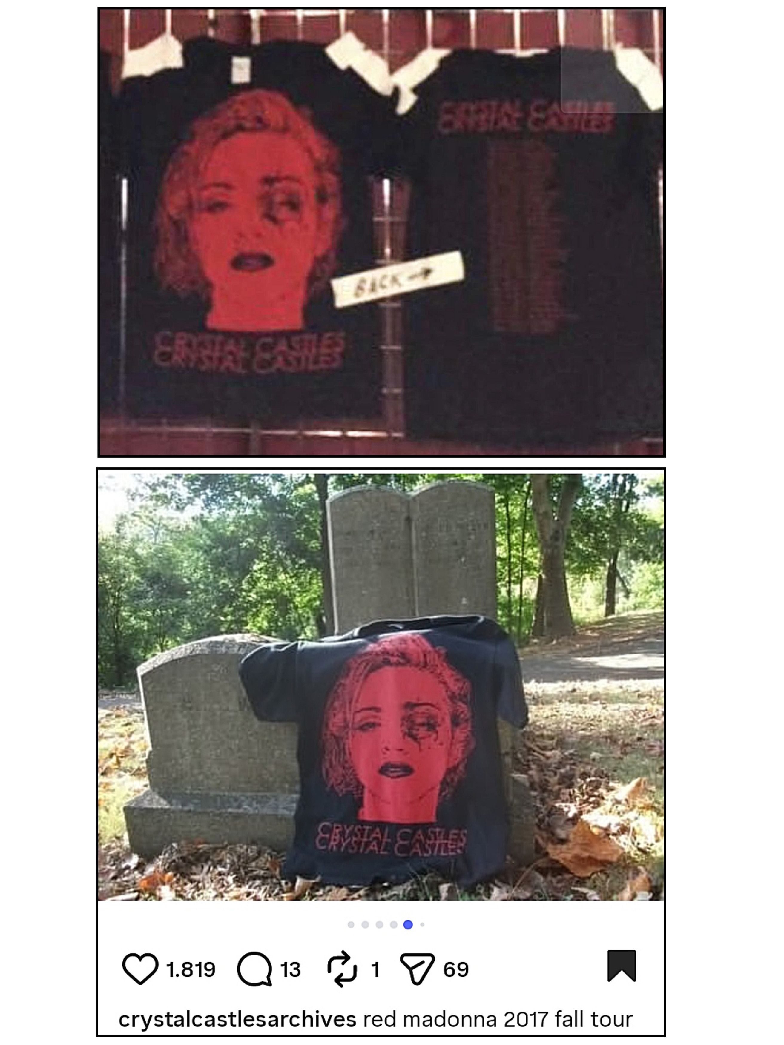 Band Tees CRYSTAL CASTLES "Red Madonna Fall Tour 2017" T-Shirt Size US M / EU 48-50 / 2 - 9 Thumbnail