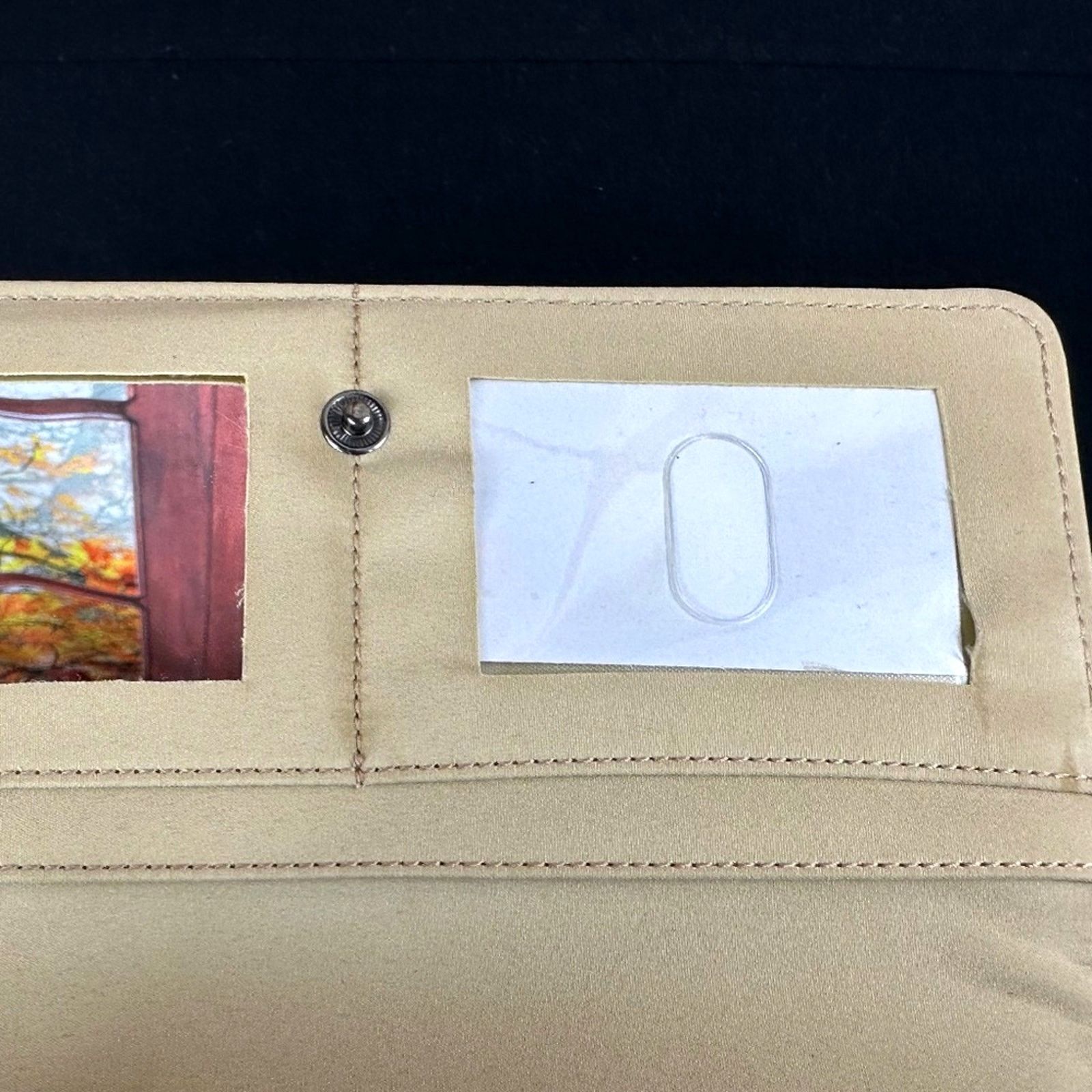 Other Buxton Faux Croc Clutch Purse Strap Checkbook Cover -Tan Size ONE SIZE - 8 Thumbnail