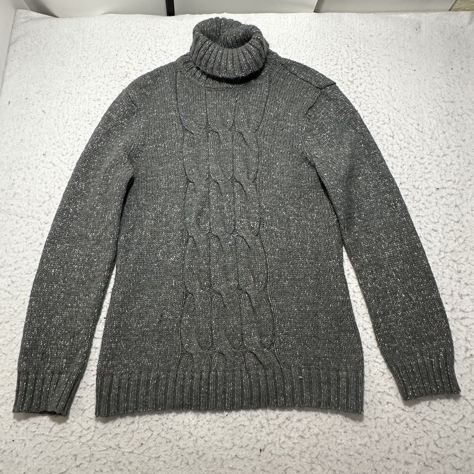 Other New York & Company Large Wool Gray Turtleneck Sweater Size L / US 10 / IT 46 - 1 Thumbnail
