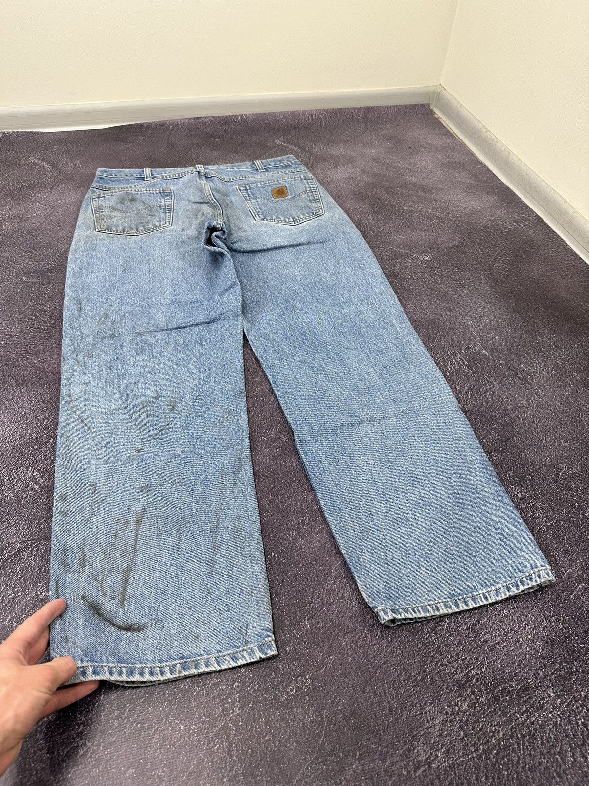 Carhartt Vintage Carhartt Light Blue USA Denim Faded Opium Work Jeans Size US 38 / EU 54 - 3 Thumbnail