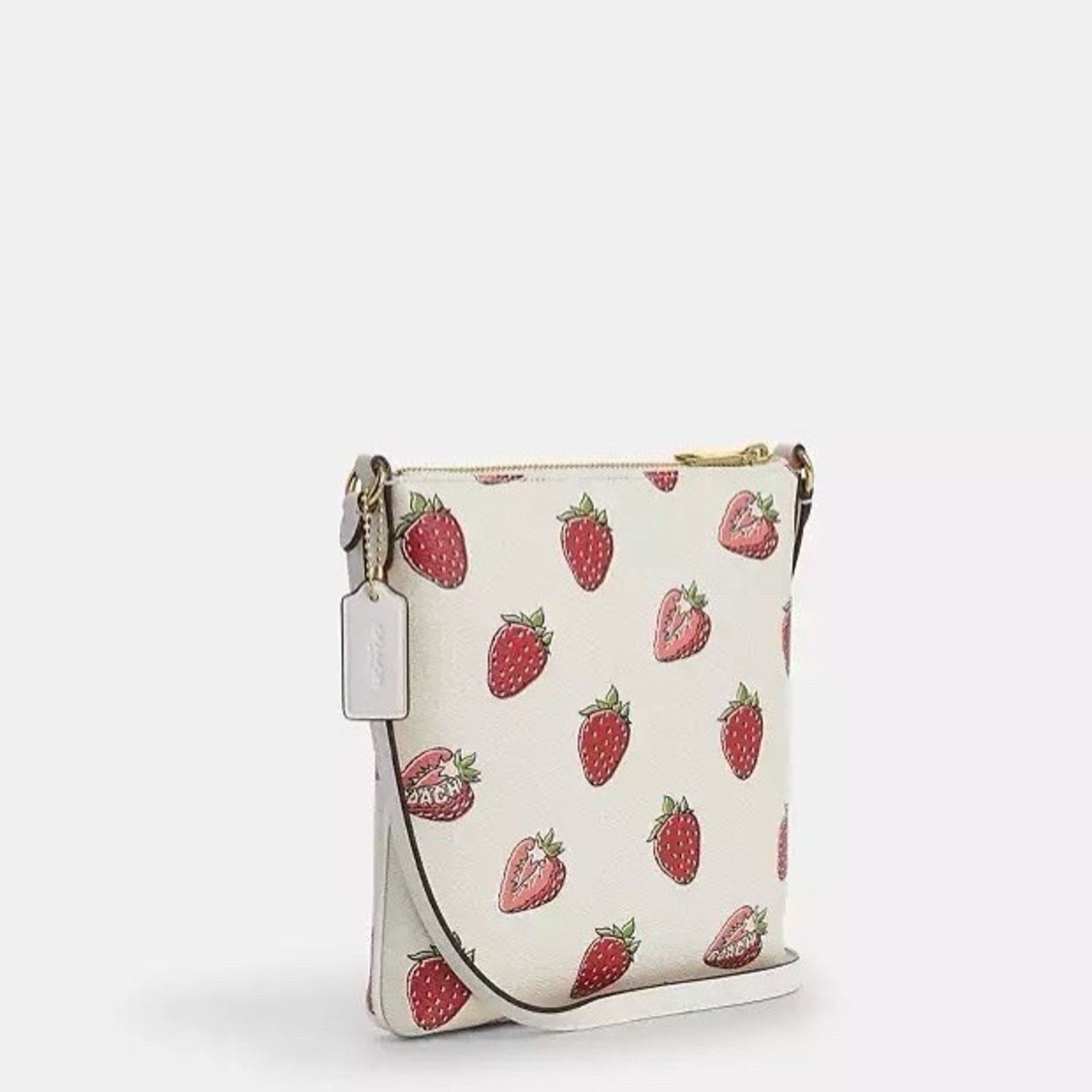 Coach NWT Coach Mini Rowan File Bag Strawberry CAQ09 Gold/Chalk Size ONE SIZE - 9 Thumbnail