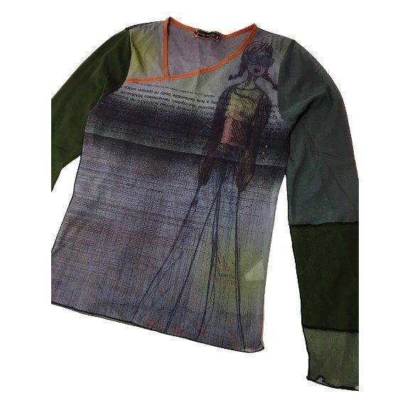 Cop Copine Cop Copine Mesh Top y2k Girl Size ONE SIZE - 2 Thumbnail