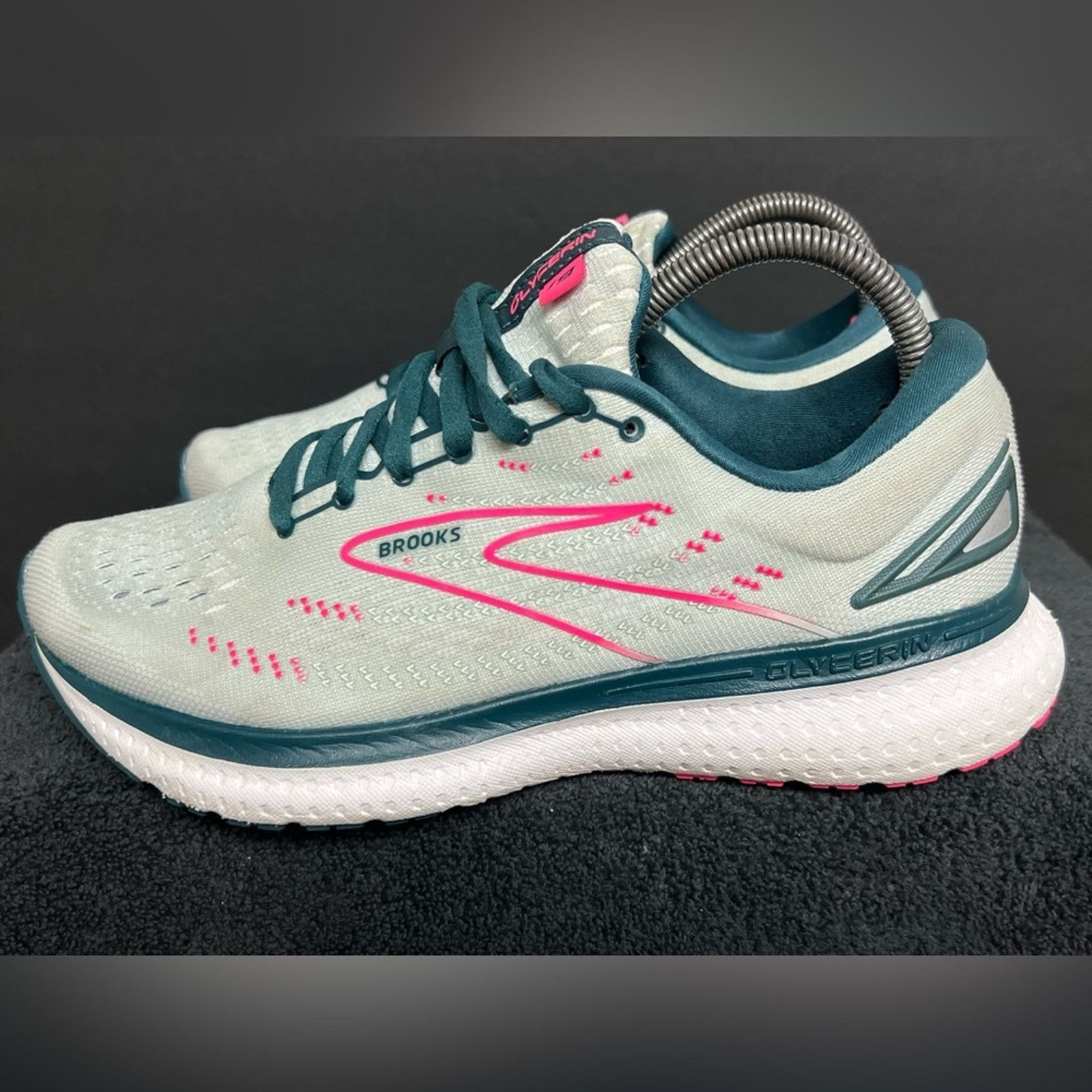 Brooks BROOKS Glycerin 19 Shoes WIDE Ice Flow Navy Pink Running Size US 9 / IT 39 - 1 Thumbnail