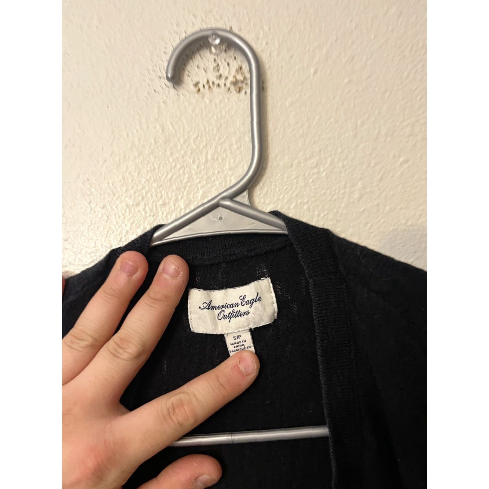 American Eagle Outfitters American Eagle Cardigan Womens Small Black Open Front Size S / US 4 / IT 40 - 3 Thumbnail