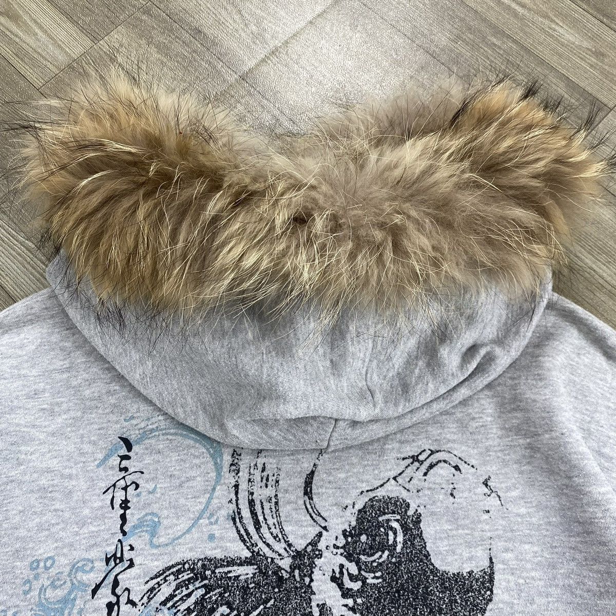 Japanese Brand 2000s Bullet Noise Koi Sukajan Y2K LGB StyleFur Hoodie Size US L / EU 52-54 / 3 - 14 Thumbnail