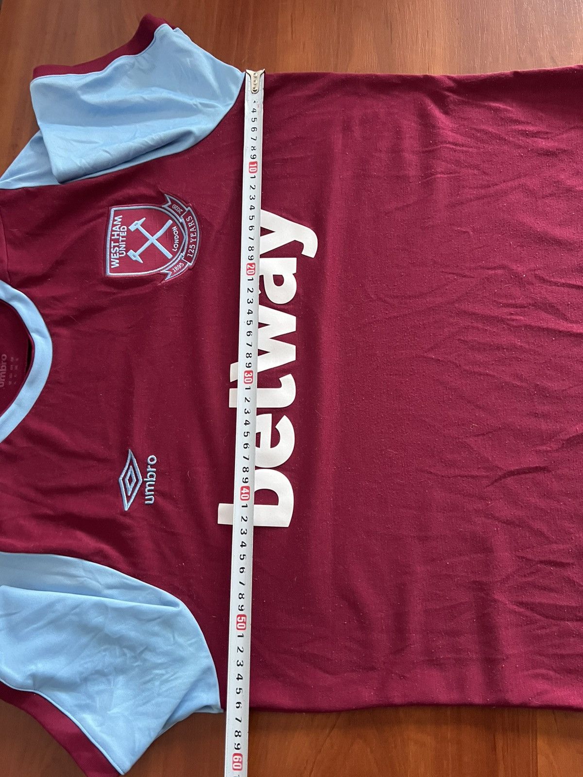 Umbro 2020/21 WEST HAM UNITED 125 Years SOCCER JERSEY SHIRT UMBRO Size US XL / EU 56 / 4 - 16 Thumbnail