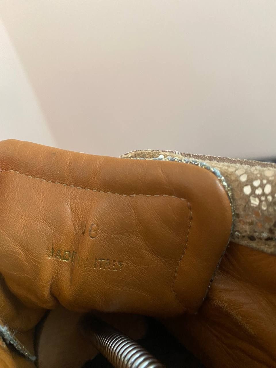 Jimmy Choo Jimmy Choo Metallic Gold Leather And Glitter Miami High Top Size US 8 / IT 38 - 12 Thumbnail