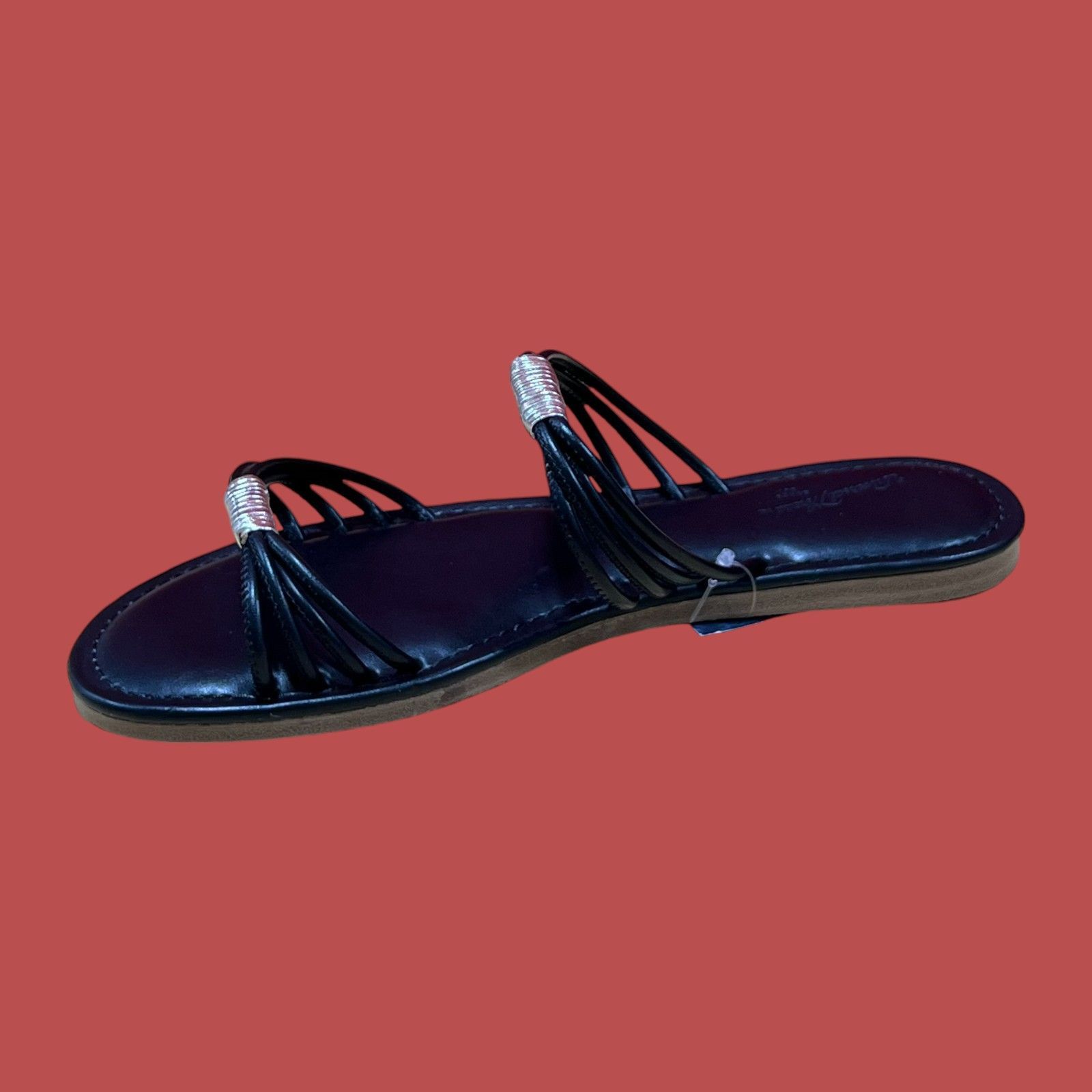 Other Universal Thread - Women's Aura Two Band Slide Sandals - Bla Size US 7 / IT 37 - 14 Thumbnail