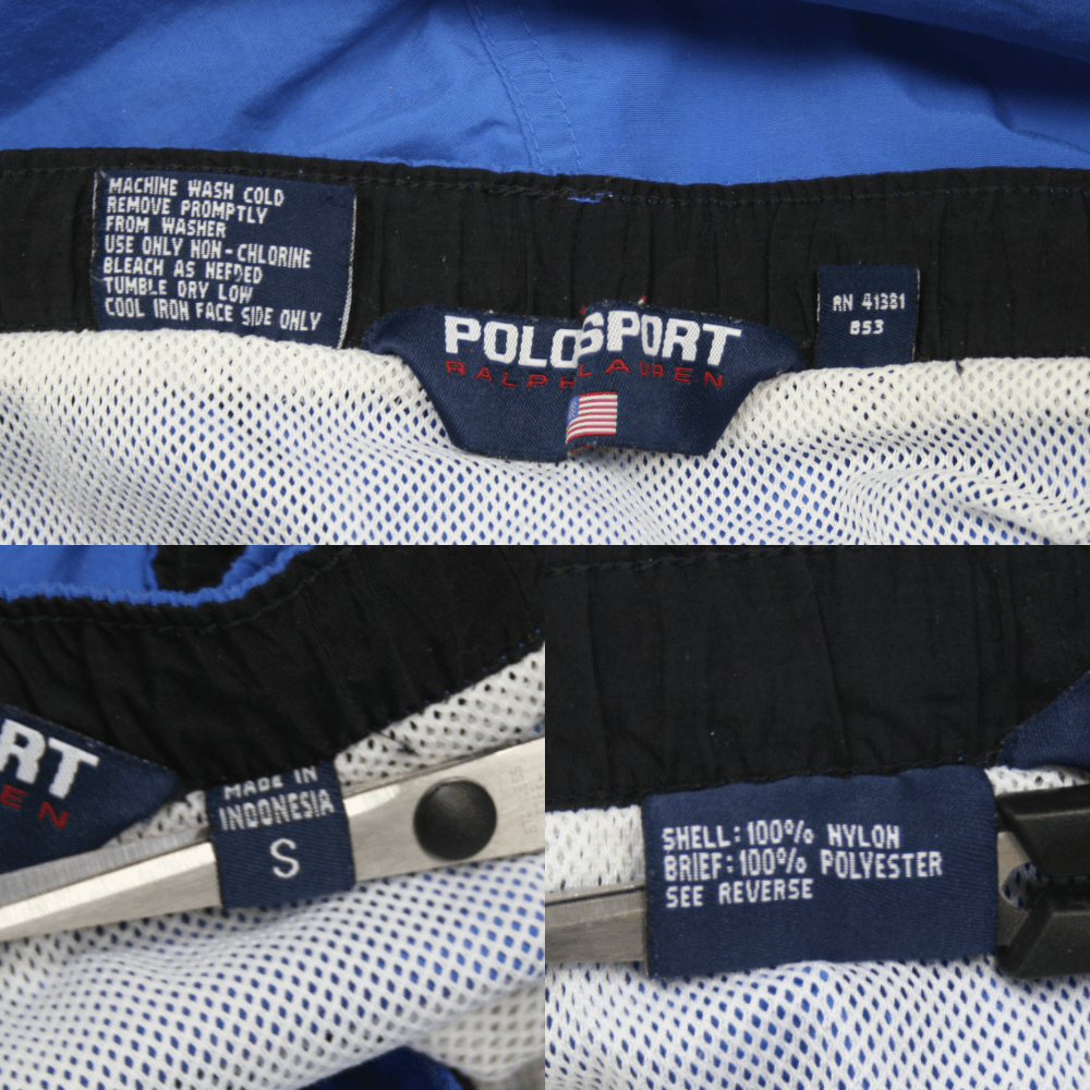 Polo Ralph Lauren 90S Polo Sport Logo Nylon Swim Shorts Vintage Size US 30 / EU 46 - 8 Thumbnail