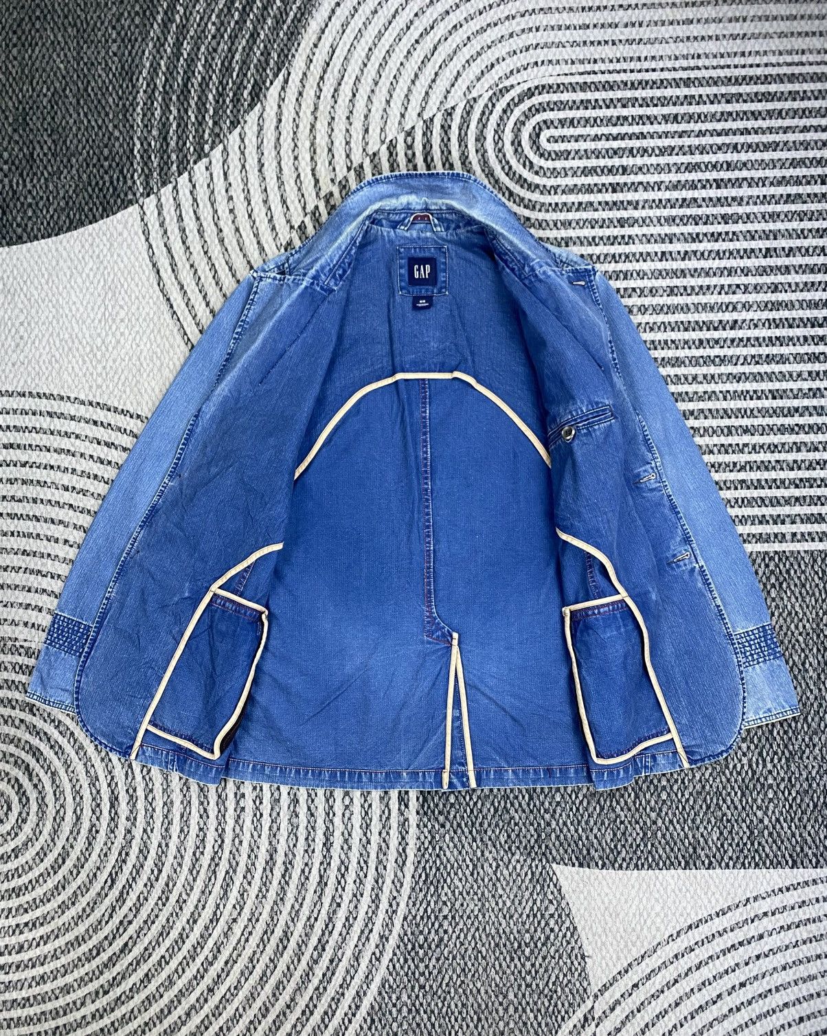 Gap Vintage Gap Denim Blue Wash Blazer Style Jacket Size US M / EU 48-50 / 2 - 6 Thumbnail