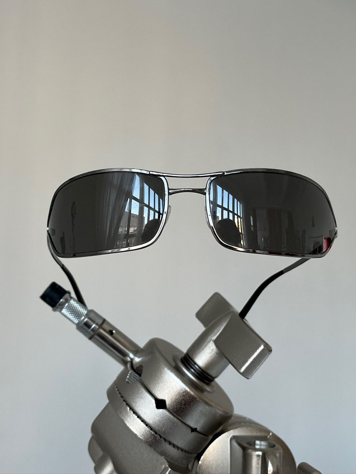 Prada PRADA 2004 Sunglasses Rimless Sport Metal Frame Shield R Size ONE SIZE - 3 Thumbnail
