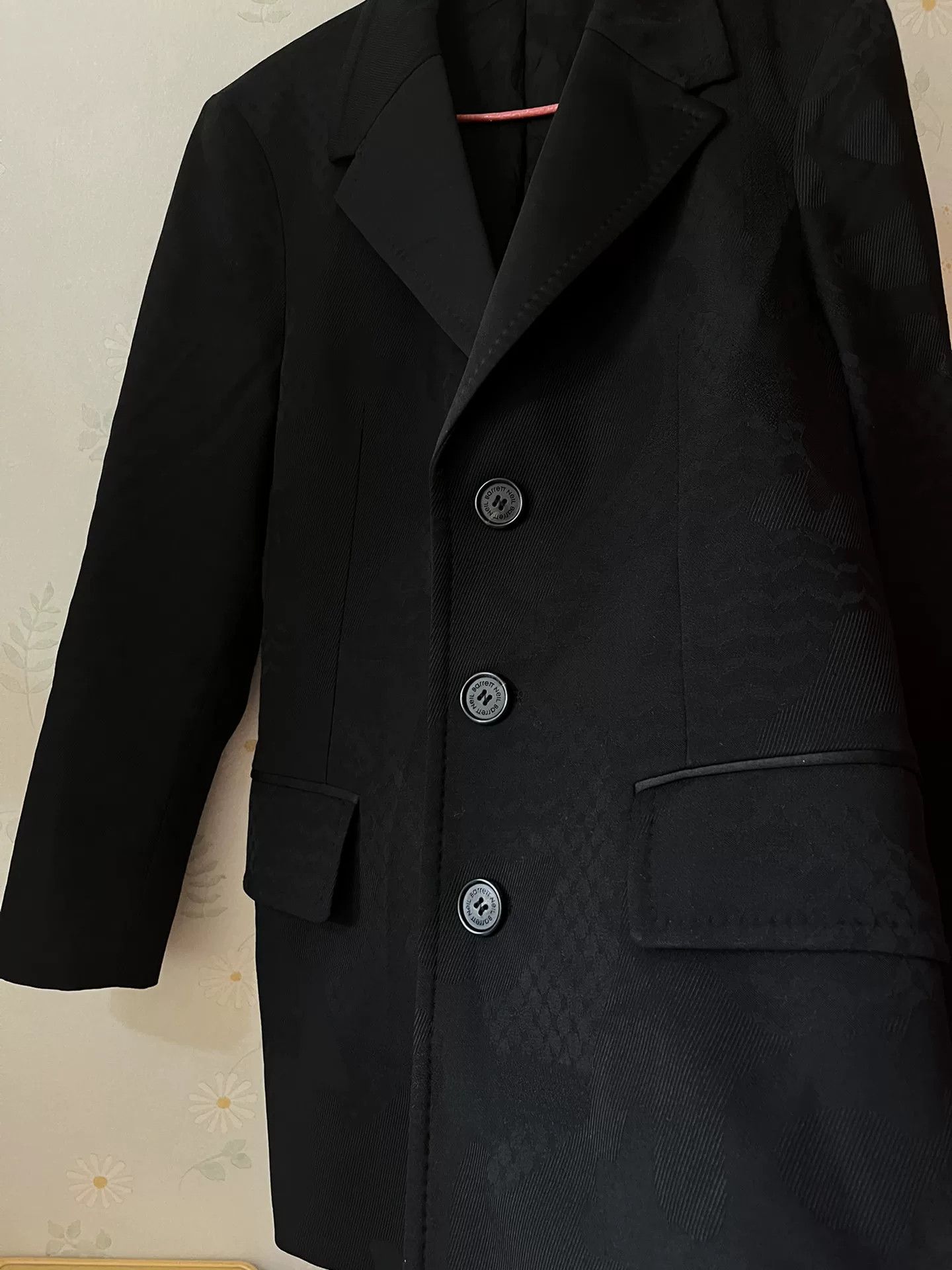 Neil Barrett Neil Barrett Black Patterned Blazer Size US S / EU 44-46 / 1 - 1 Thumbnail