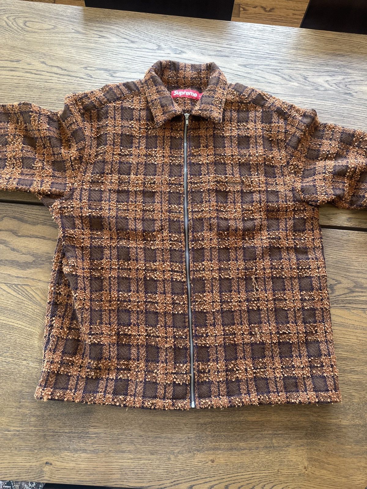 Supreme Bouclé Zip Up Shirt