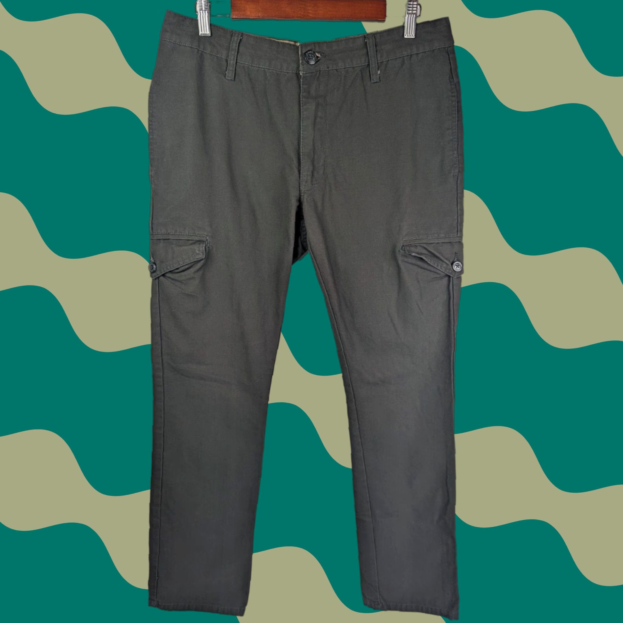 Denime MBX Denim Wear Cargo Pants Straight Leg 34x32 Grey Solid Mens Pants Regular Denim MBX Cargo 34 32 Gray Dark? Size US 34 / EU 50 - 1 Thumbnail