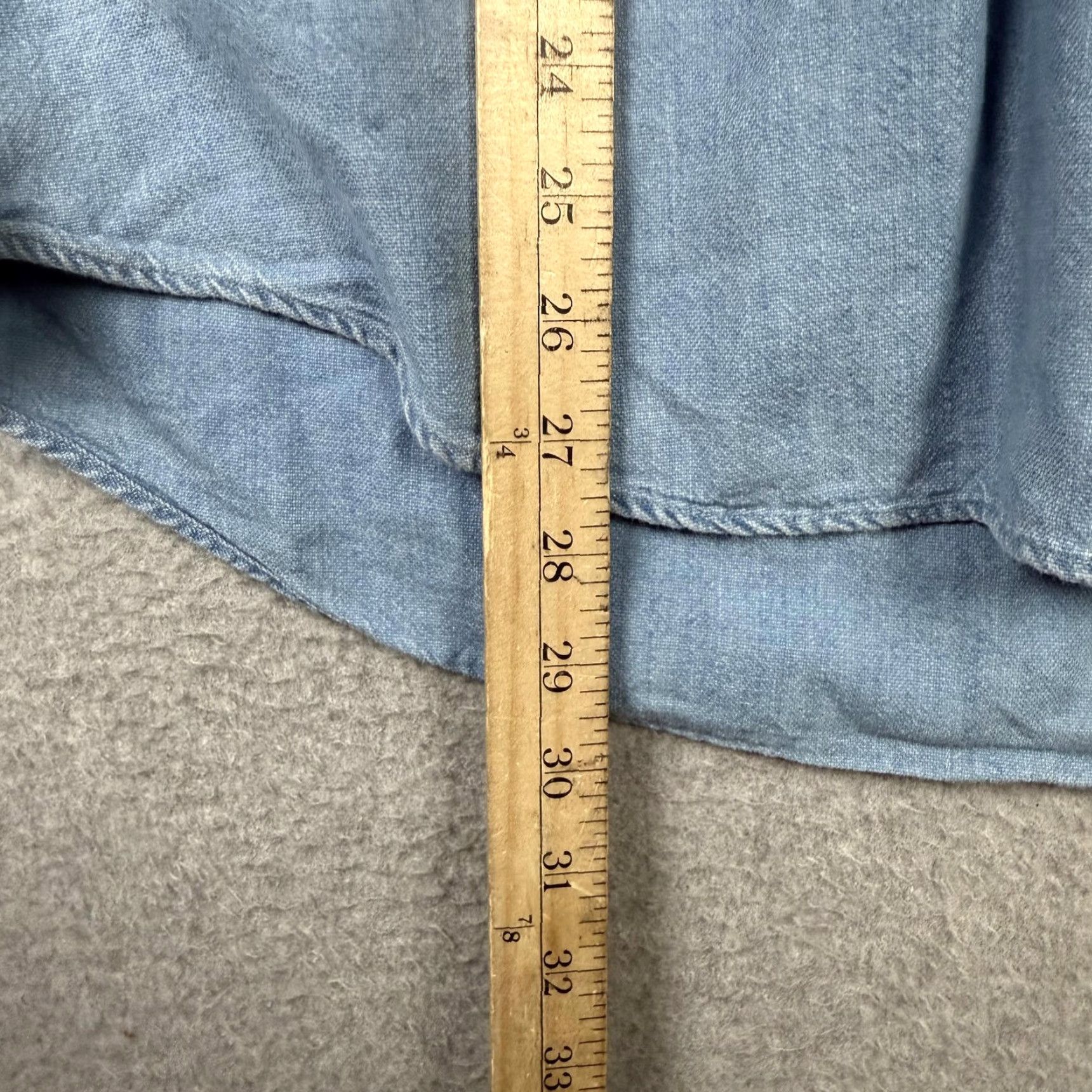 Ralph Lauren Ralph Lauren Shirt Men XXL 2XL Blue Chambray Denim Button Down Cotton Short Sleeve Size US XXL / EU 58 / 5 - 6 Thumbnail