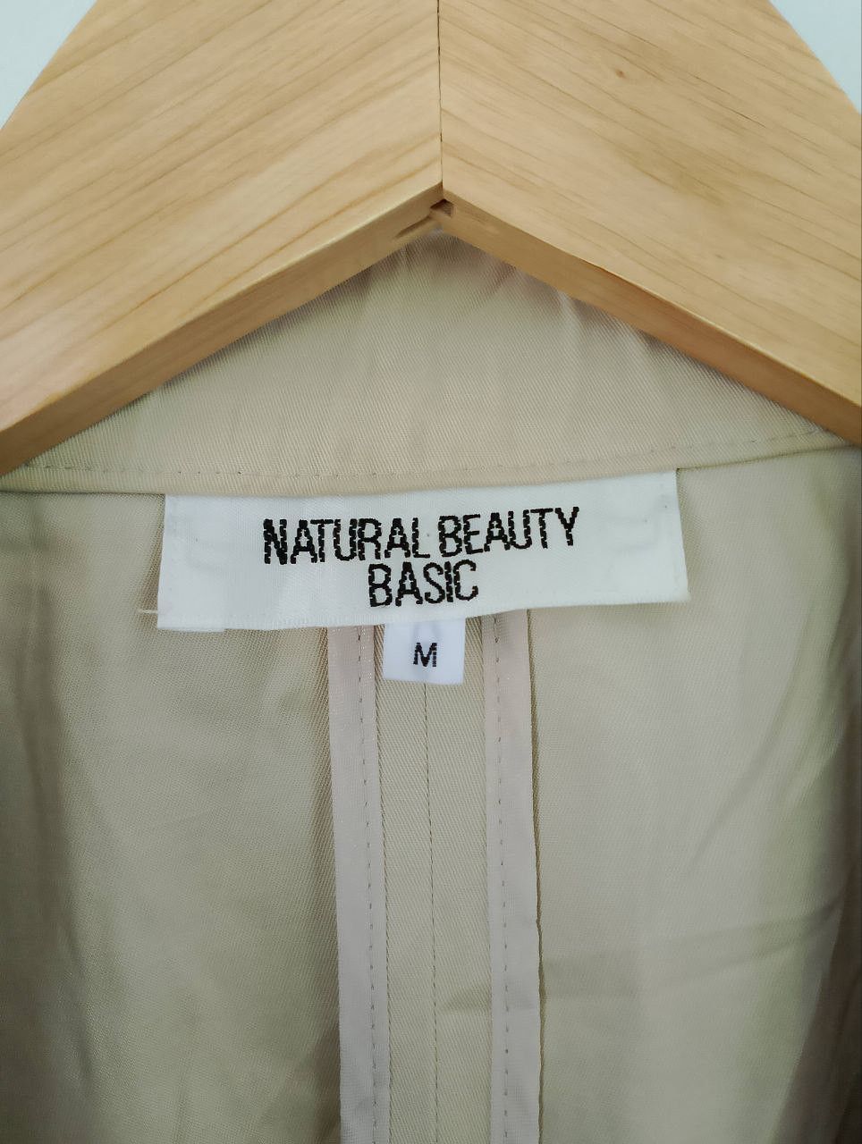 Japanese Brand NATURAL BEAUTY BASIC Beige Single Breasted Suit Blazer Size M / US 6-8 / IT 42-44 - 8 Thumbnail