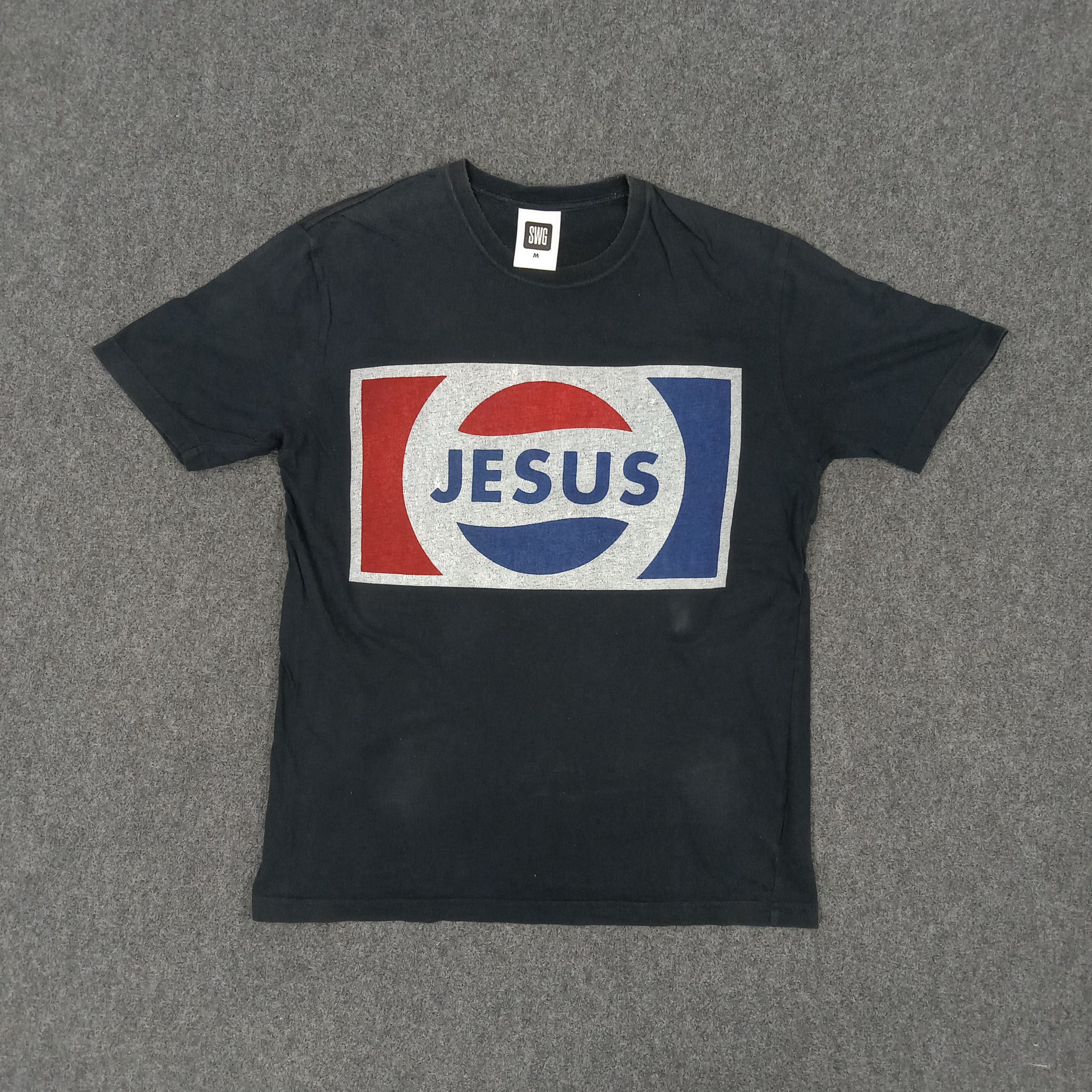 Swagger × Vintage Swagger Jesus Japanese Brand Pepsi Parody Tshirt Size US M / EU 48-50 / 2 - 1 Thumbnail