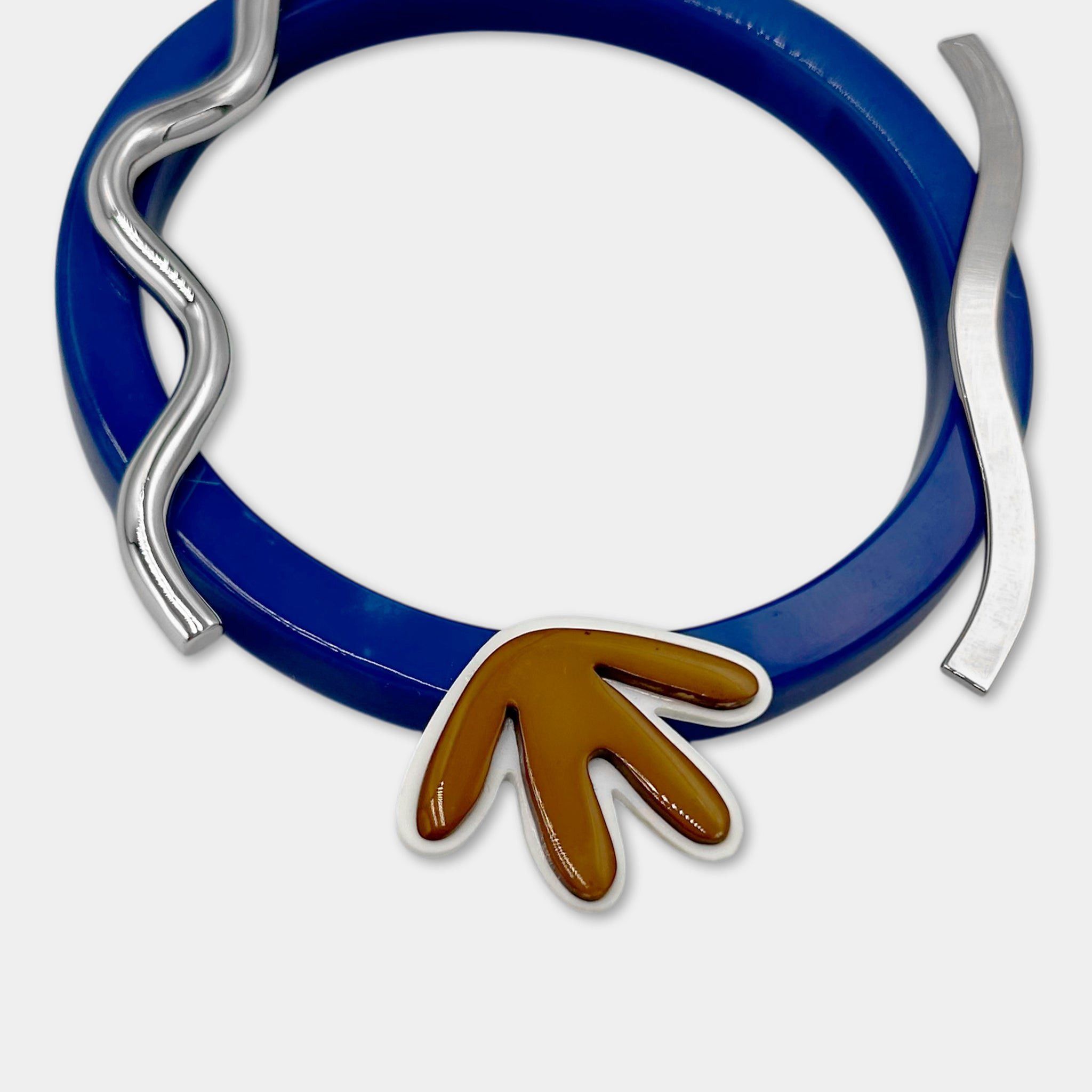 Maison Margiela Maison Margiela MM11 SS10 Geometric Blue Plastic Bracelet Size ONE SIZE - 3 Thumbnail